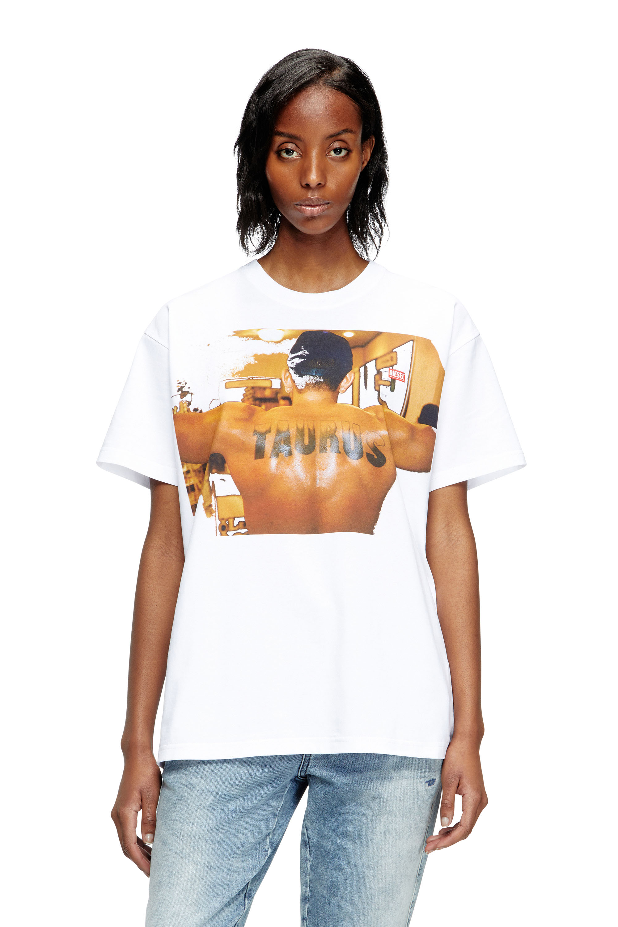 Diesel - PR-T-NORM-TOM25-1, Unisex T-Shirt mit Grafik-Print in Weiß - 1