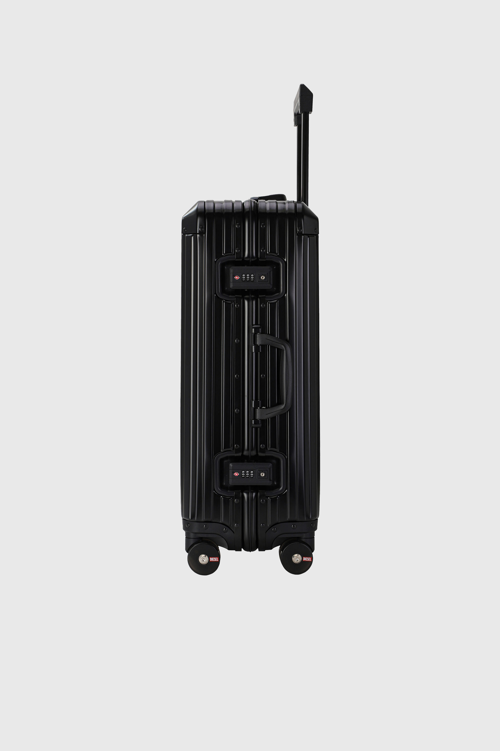 Diesel - DIESEL ALUMINUM TROLLEY- DSL002, Unisex Koffer aus Aluminium Gr&ouml;&szlig;e M in Schwarz - 4