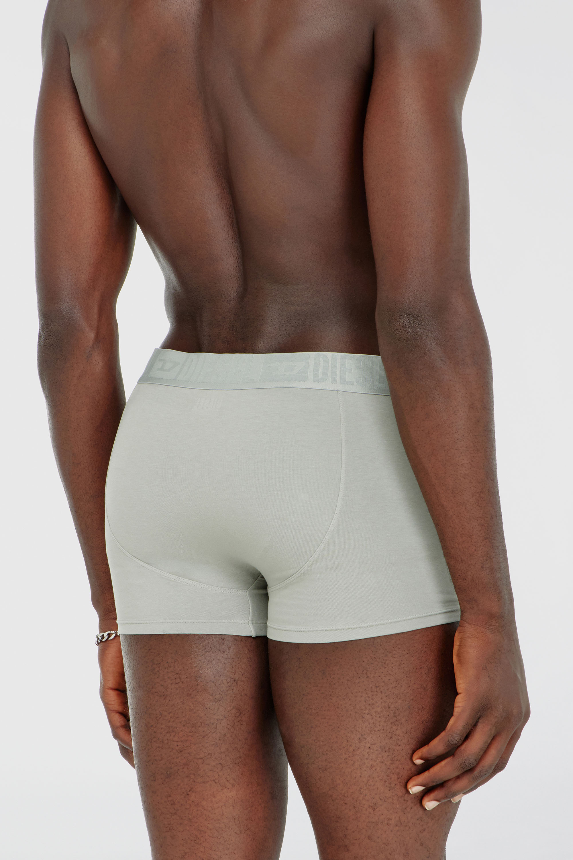 Diesel - MIKE-D-CORE-3PACK, Herren Boxershorts aus Baumwollstretch mit tonalem Bund im Dreierpack in Grau/Schwarz - 4
