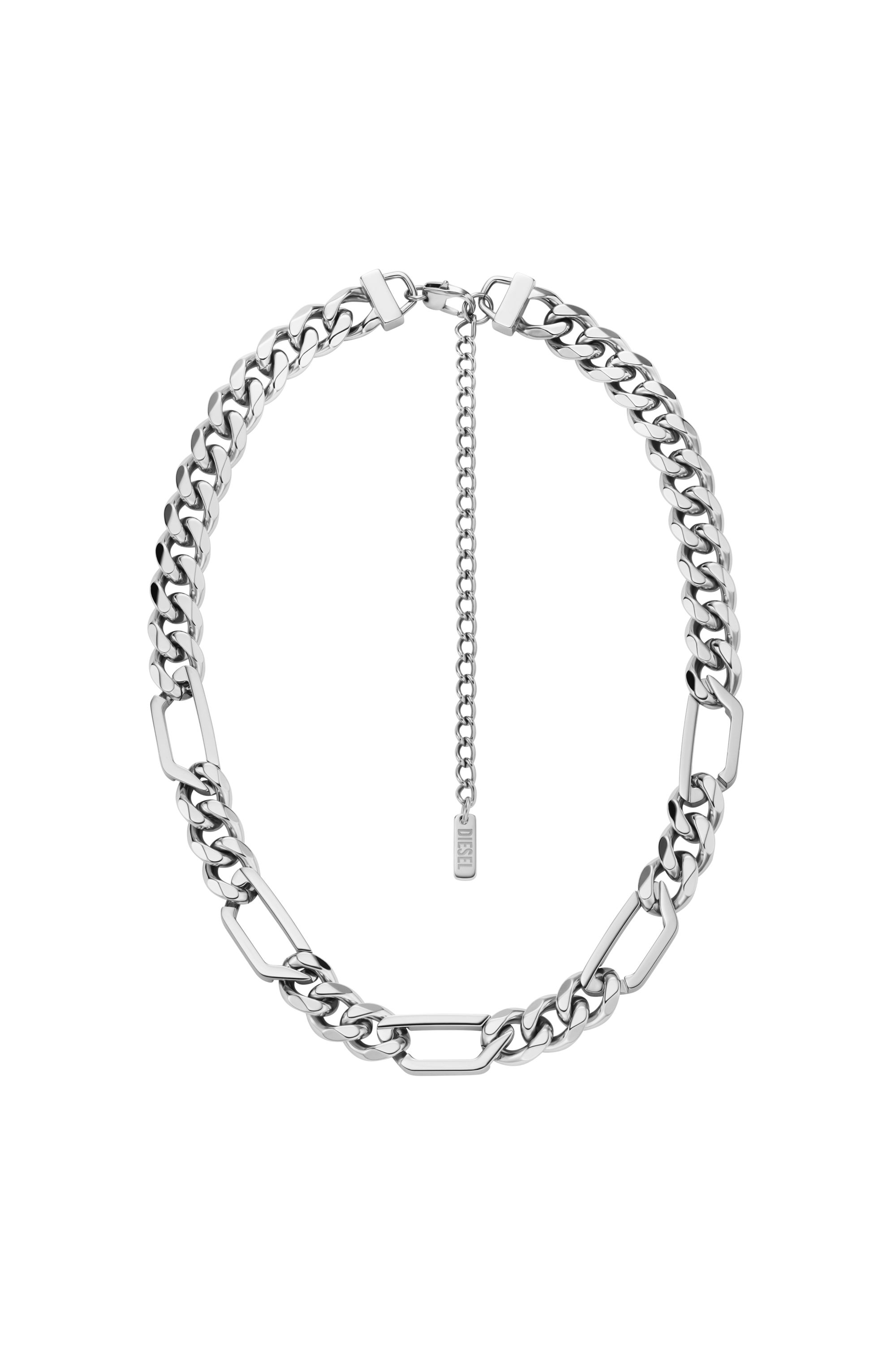 Diesel - DX1626040 JEWELLERY, Unisex Halskette mit Kettendesign aus Edelstahl in Silber - 1