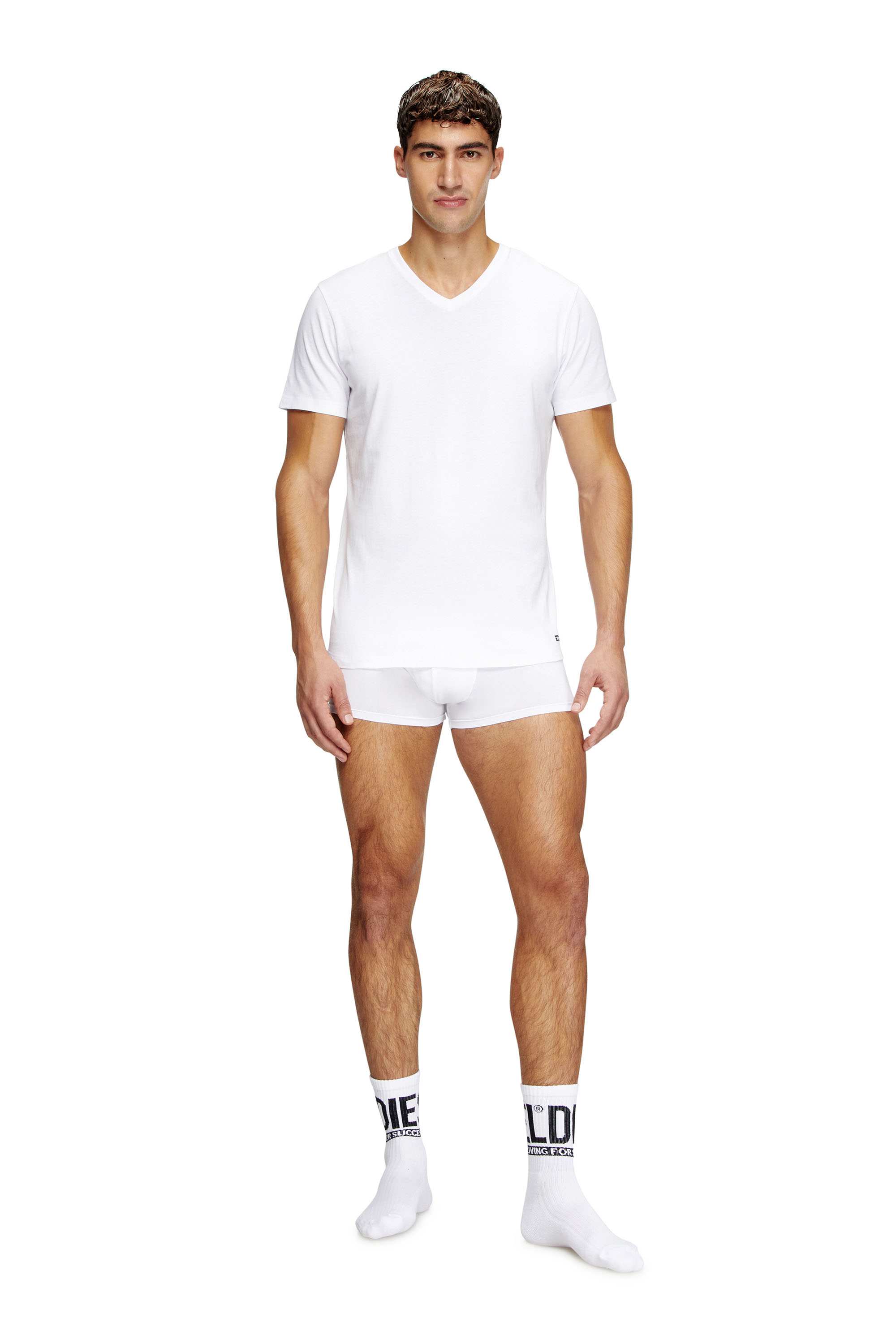 Diesel - MICHAEL-D-BOX-3PACK, Herren T-Shirts mit V-Ausschnitt im Dreierpack in Weiß - 1