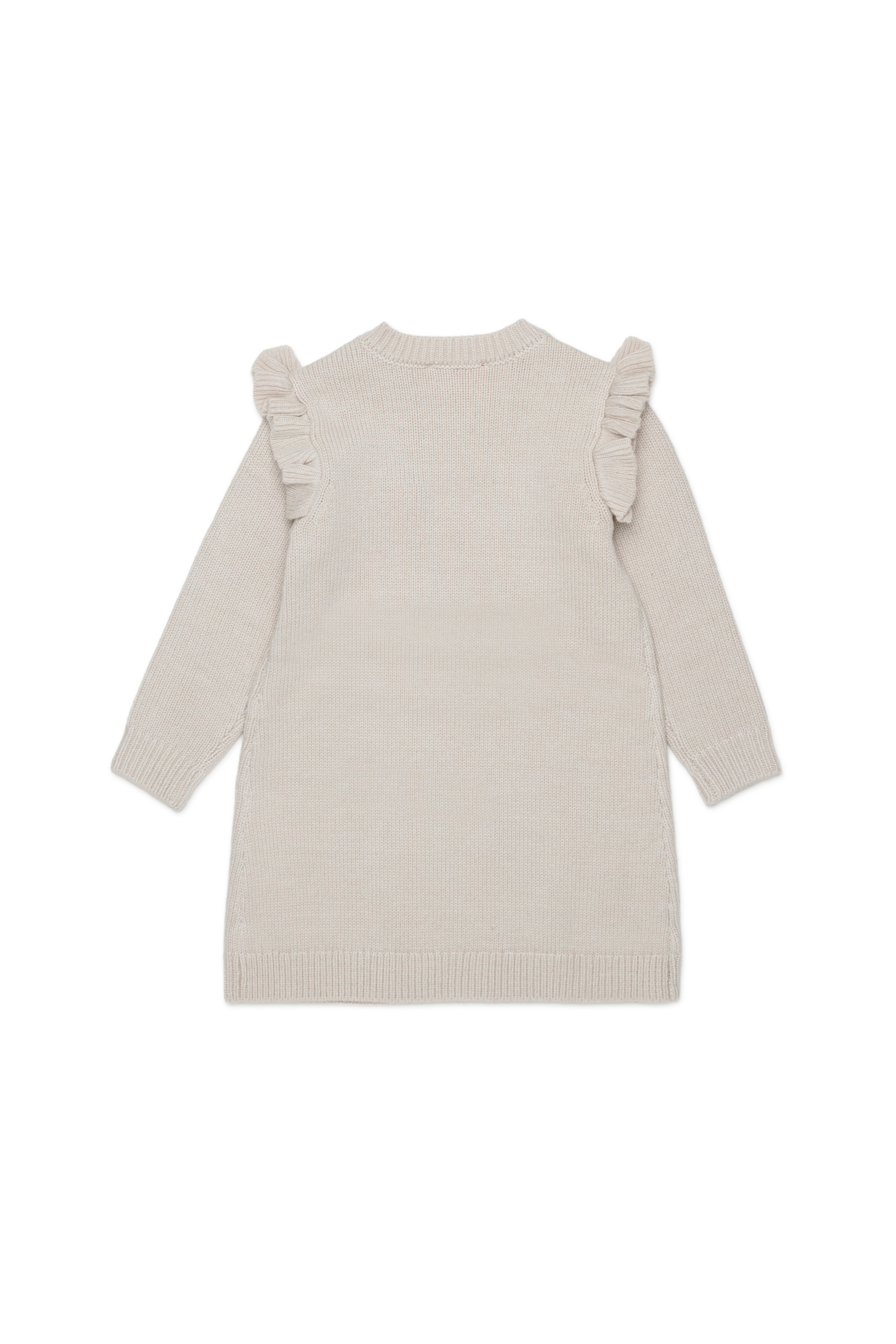 Diesel - DSCALOB, Damen Kaschmir-angereichertes R&uuml;schen-Strickkleid in Wei&szlig; - 2