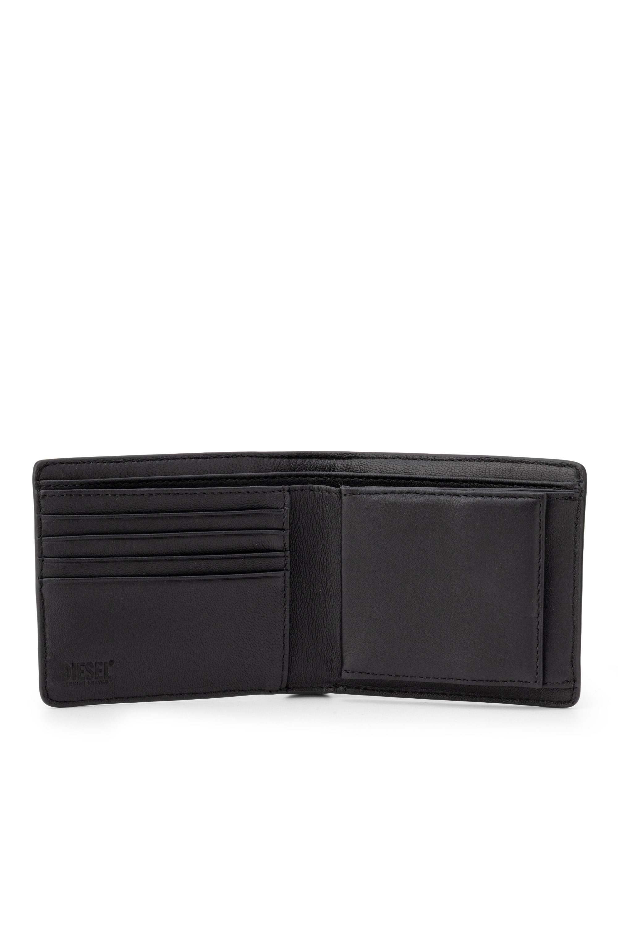 Diesel - BISCOTTO BI FOLD COIN S 3D, Herren Portemonnaie im Faltdesign aus semi-glänzendem Leder in null - 2