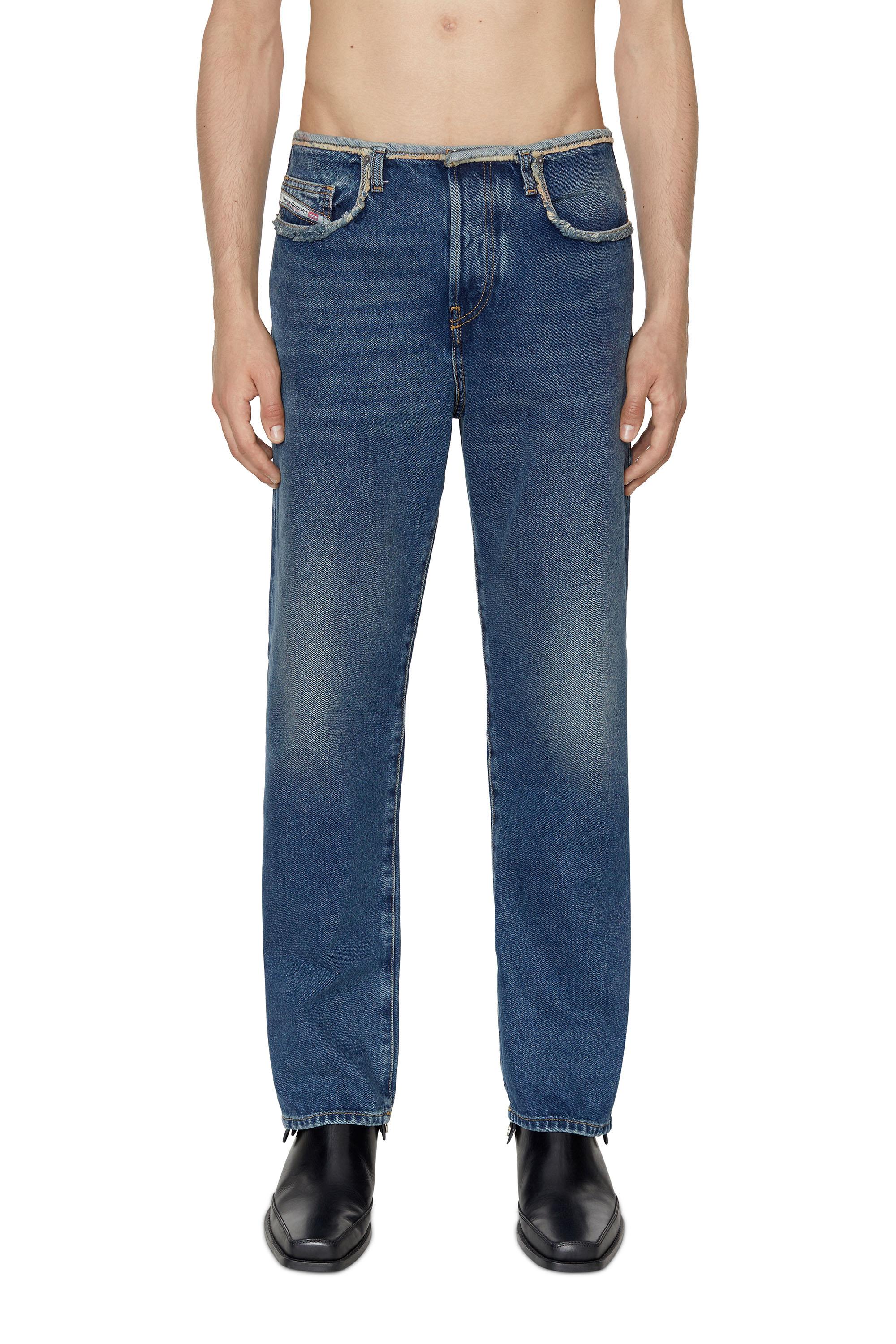 D-Pend 007F2 Straight Jeans, Mittelblau - Jeans