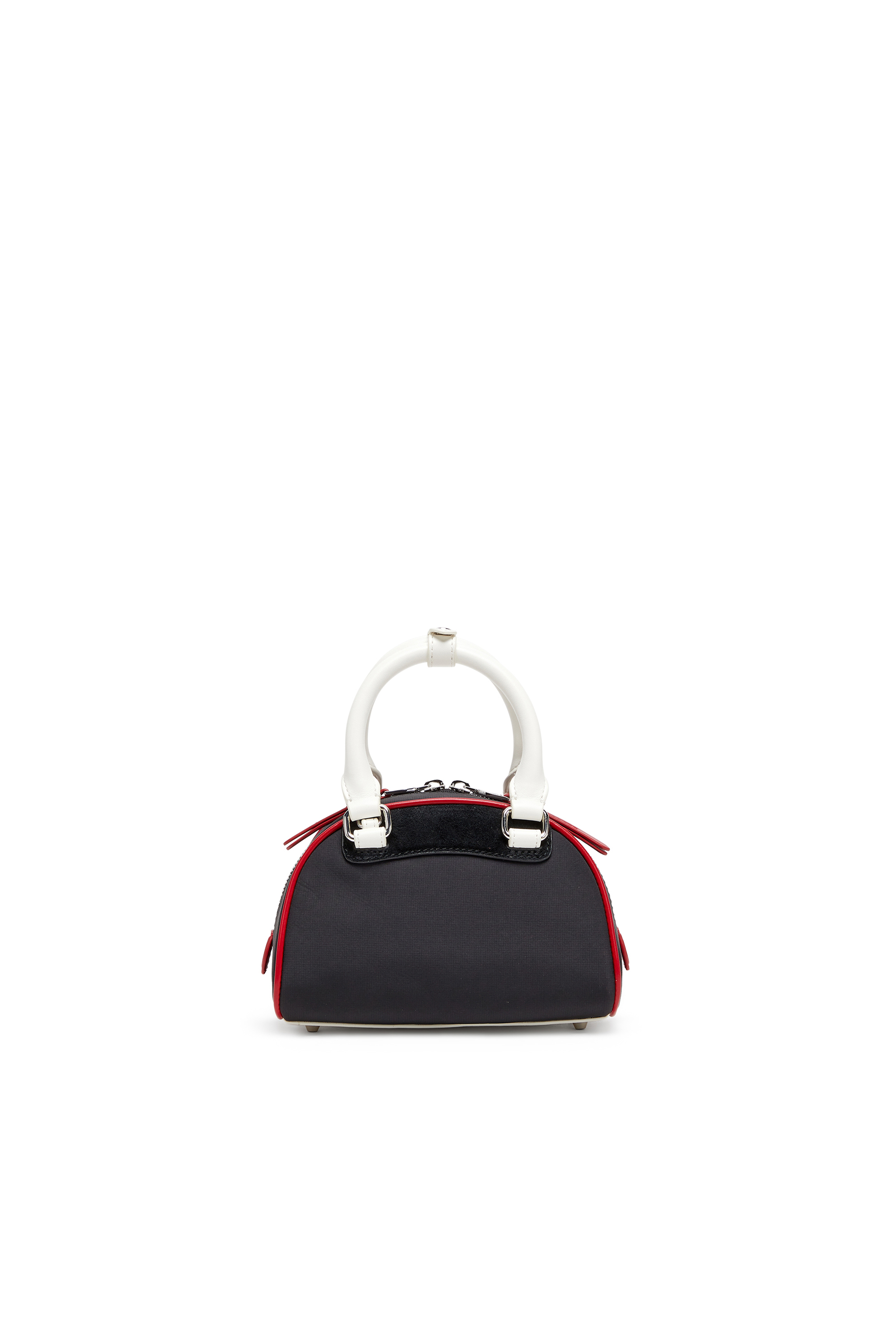 Diesel - 1DR DOME CROSSBODY, Damen 1DR Dome-Colourblock-Mini-Bowling-Tasche in Schwarz/Weiss - 2