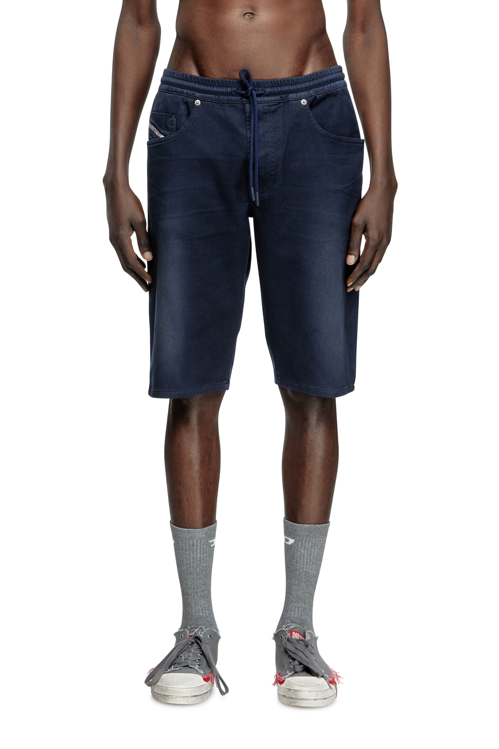 Diesel - 2033 D-KROOLEY-SHORT JOGG, Herren Chinoshorts aus JoggJeans in Dunkelblau - 3