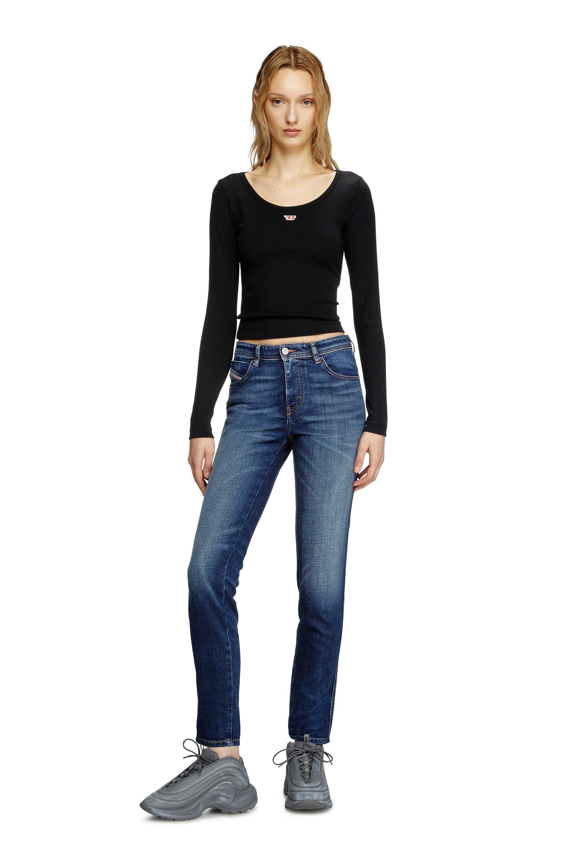Diesel - Damen Skinny Jeans 2015 Babhila 09L03, Mittelblau - 1