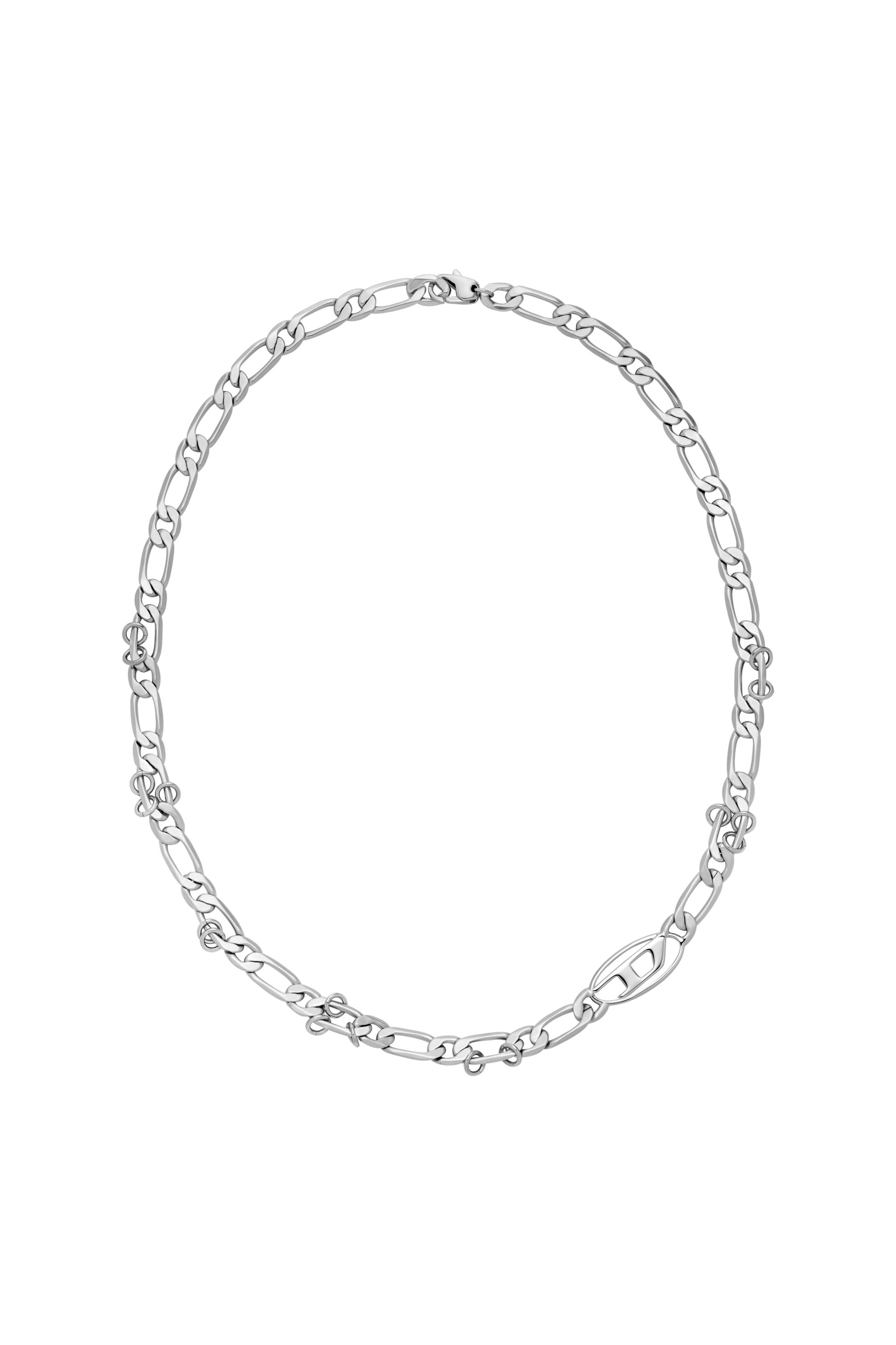 Diesel - DX1600040, Unisex Halskette aus Edelstahl und Messing in Silber - 1