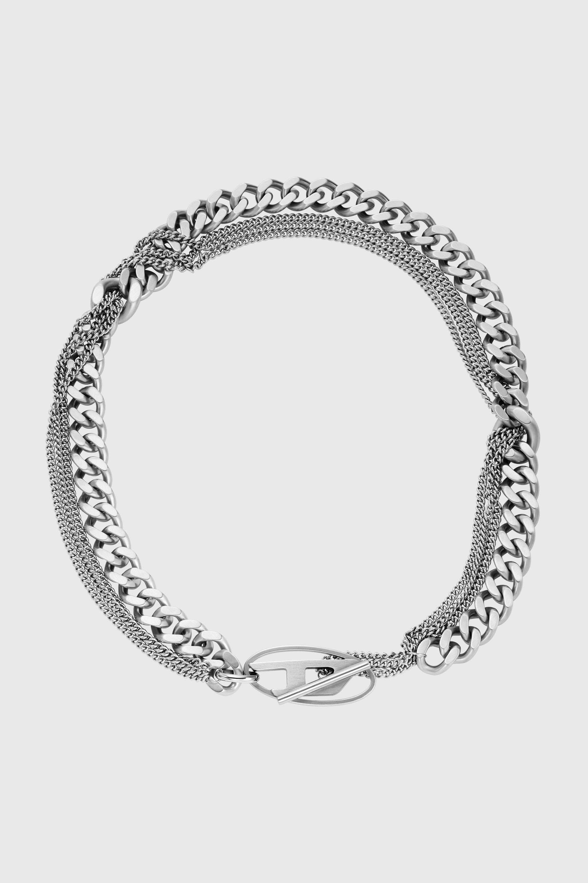 Diesel - DX1549040 JEWEL, Unisex Halskette aus Edelstahl in Silber - 1