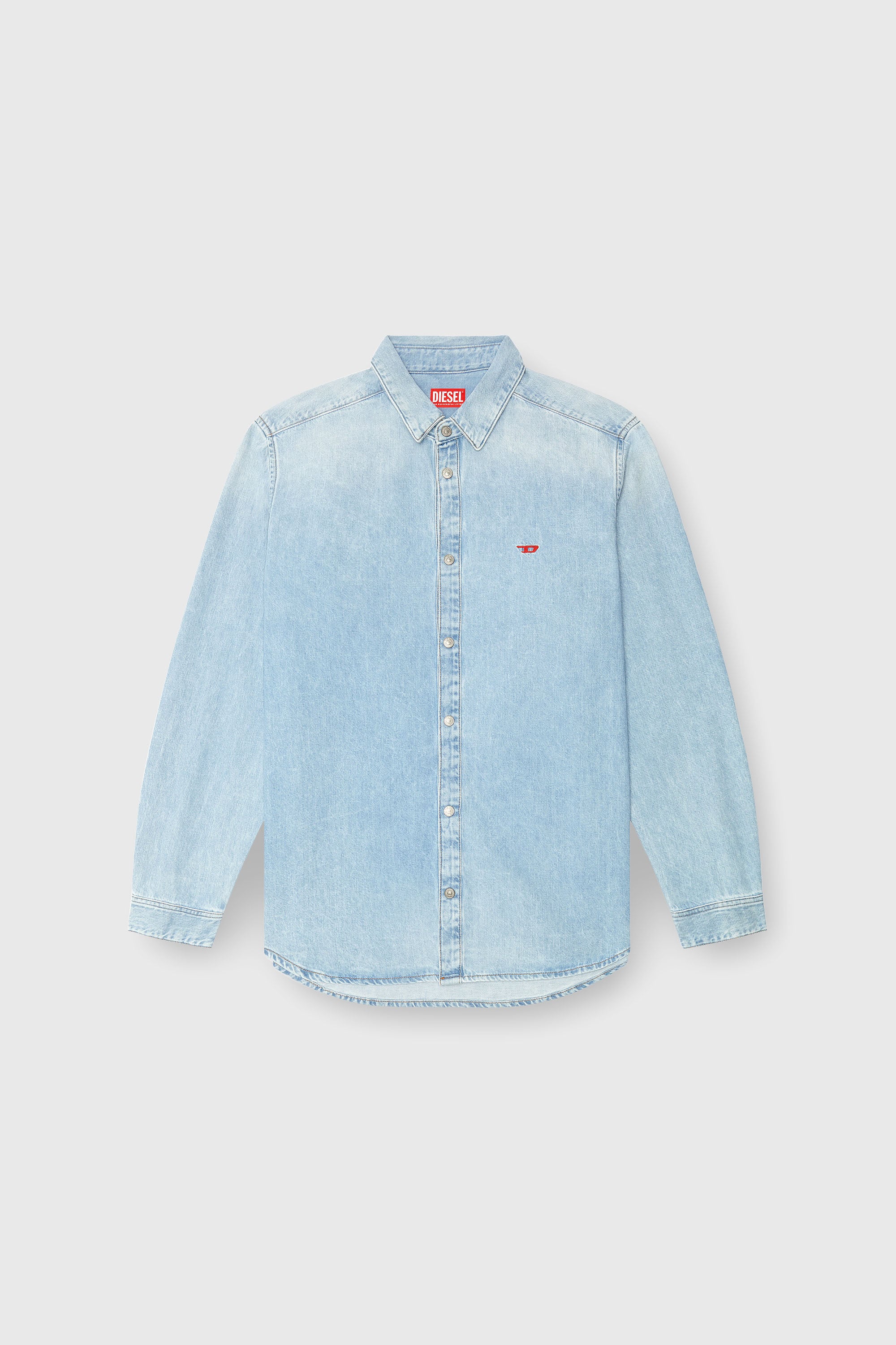 Diesel - D-SIMPLY, Man's Shirt in denim in Light Blue - 2