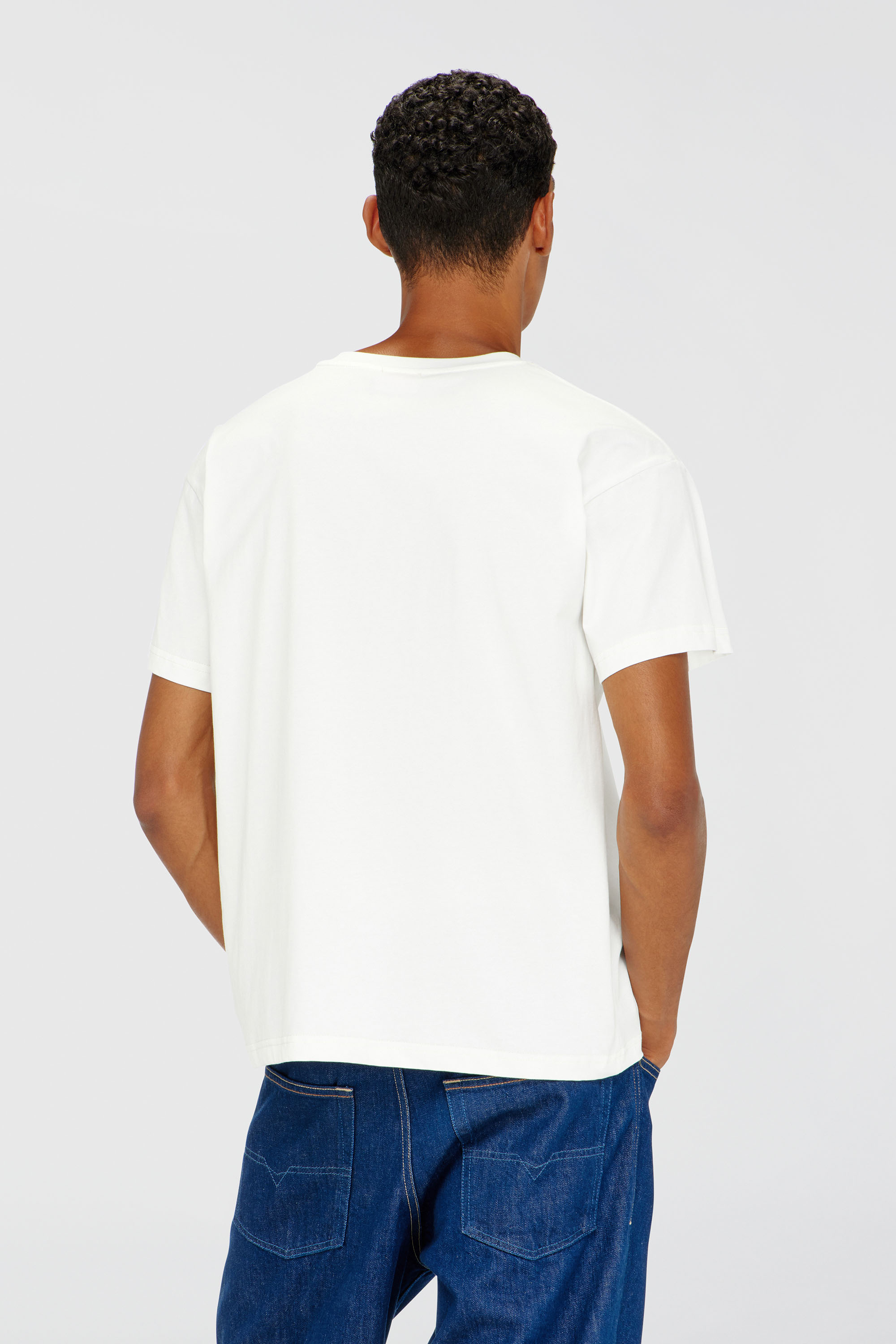 Diesel - T-NORM-PIPING, Herren T-Shirt mit kontrastierenden Paspeln in Wei&szlig; - 4