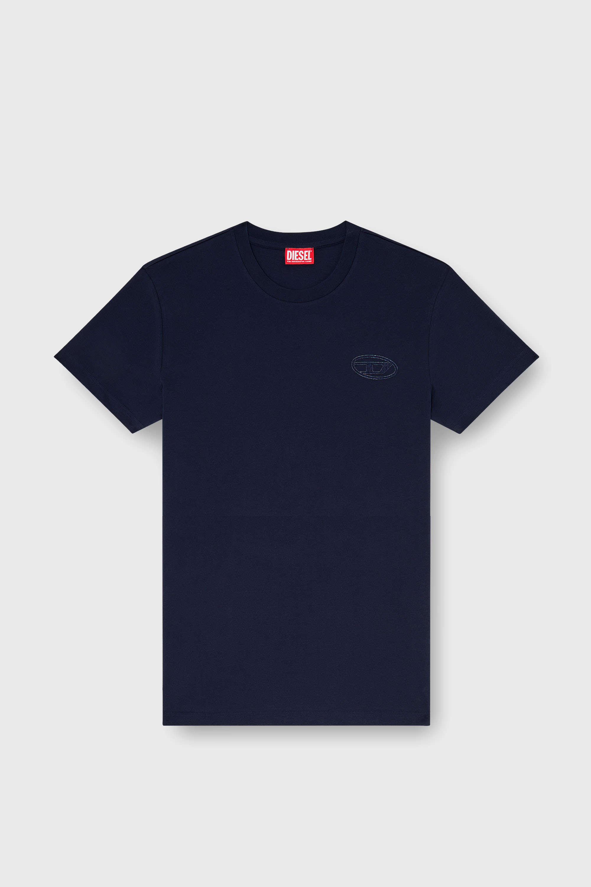 Diesel - T-DIEGO-T92, Herren T-Shirt aus Baumwolle mit Oval D Logo in Blau - 2