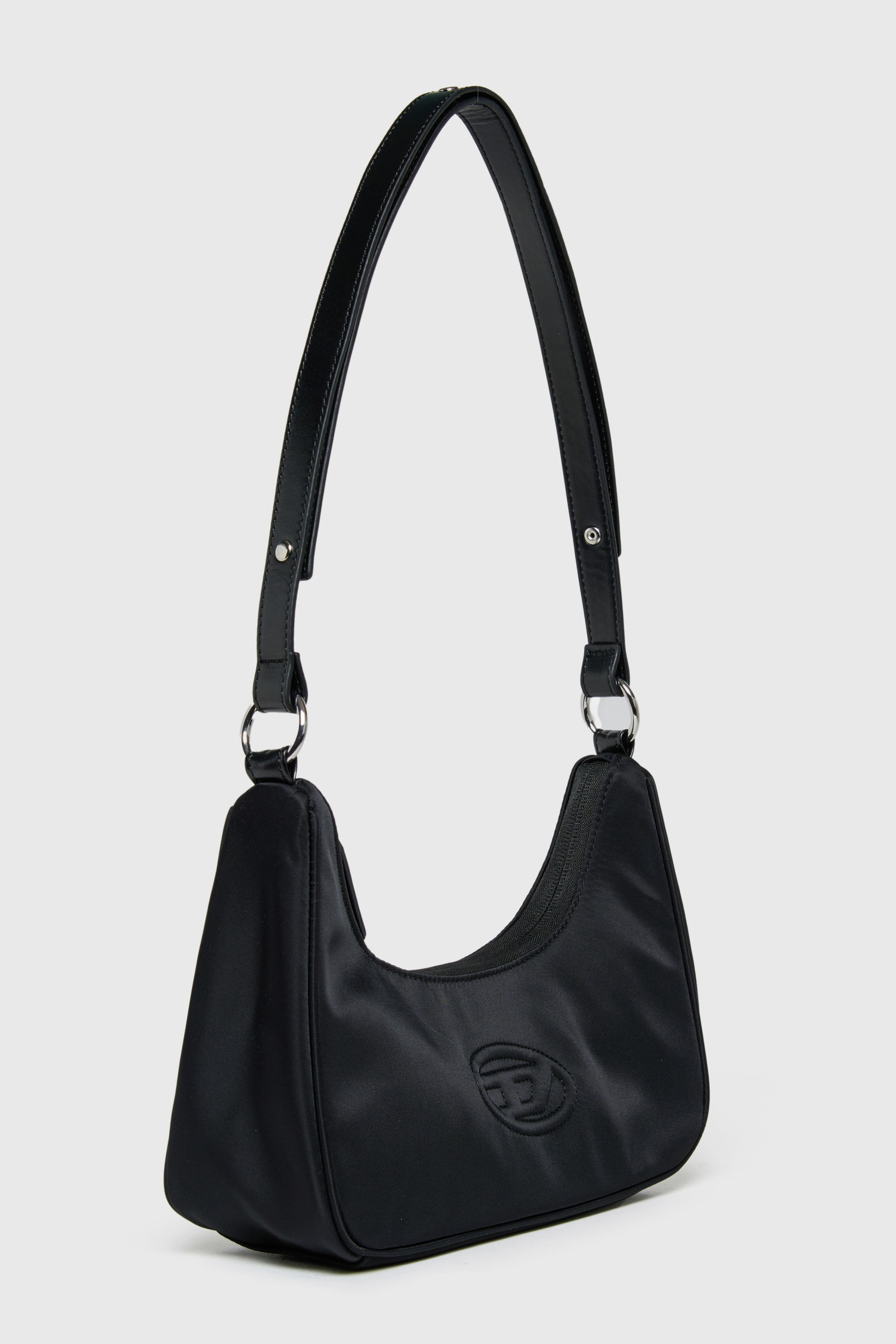 Diesel - WUNSY, Damen WUNSY - Nylon-Umh&auml;ngetasche mit Oval D Logo in Schwarz - 3