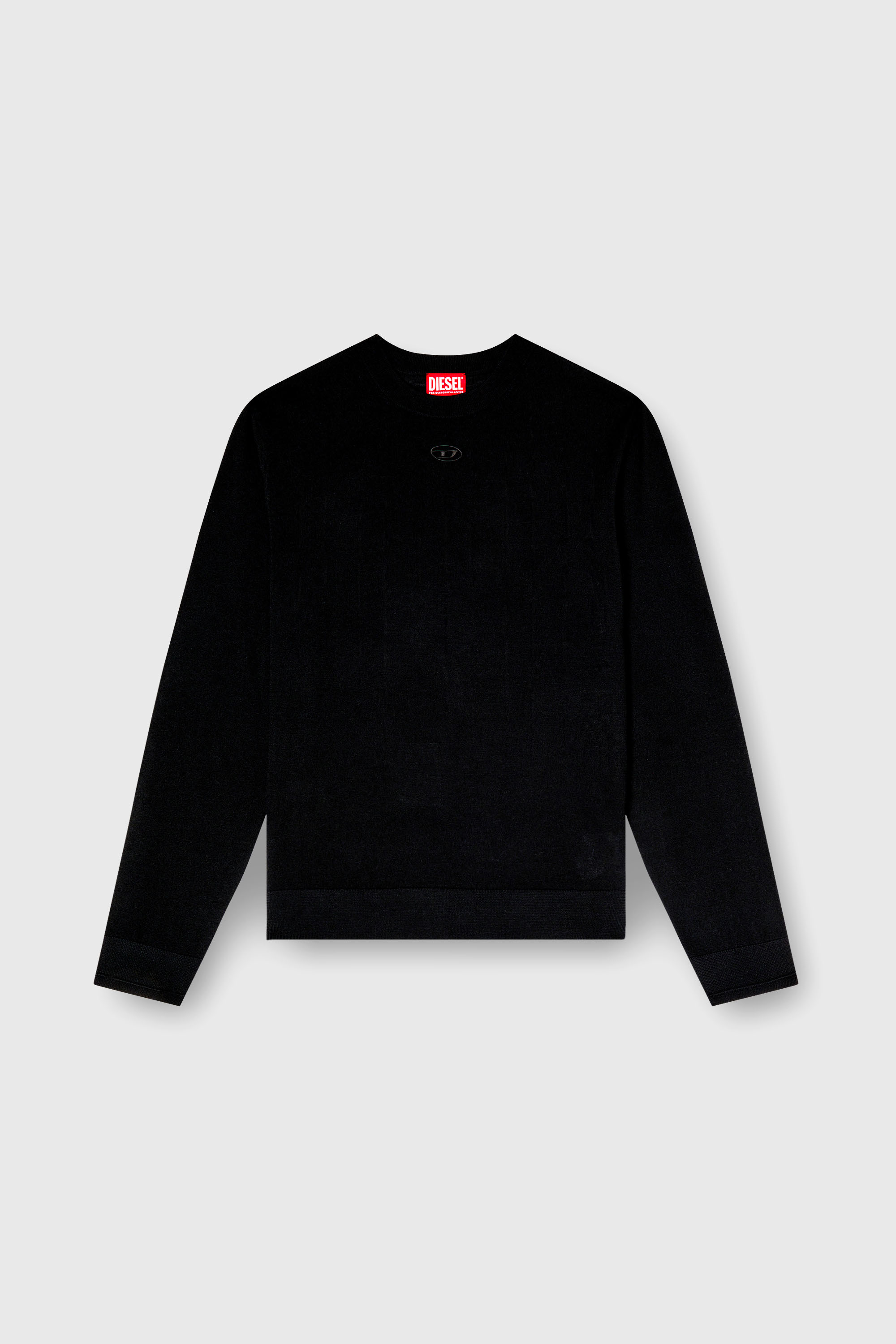 Diesel - K-VALIAM, Herren Pullover aus Wolle mit Cut-out-Logo in Schwarz - 2