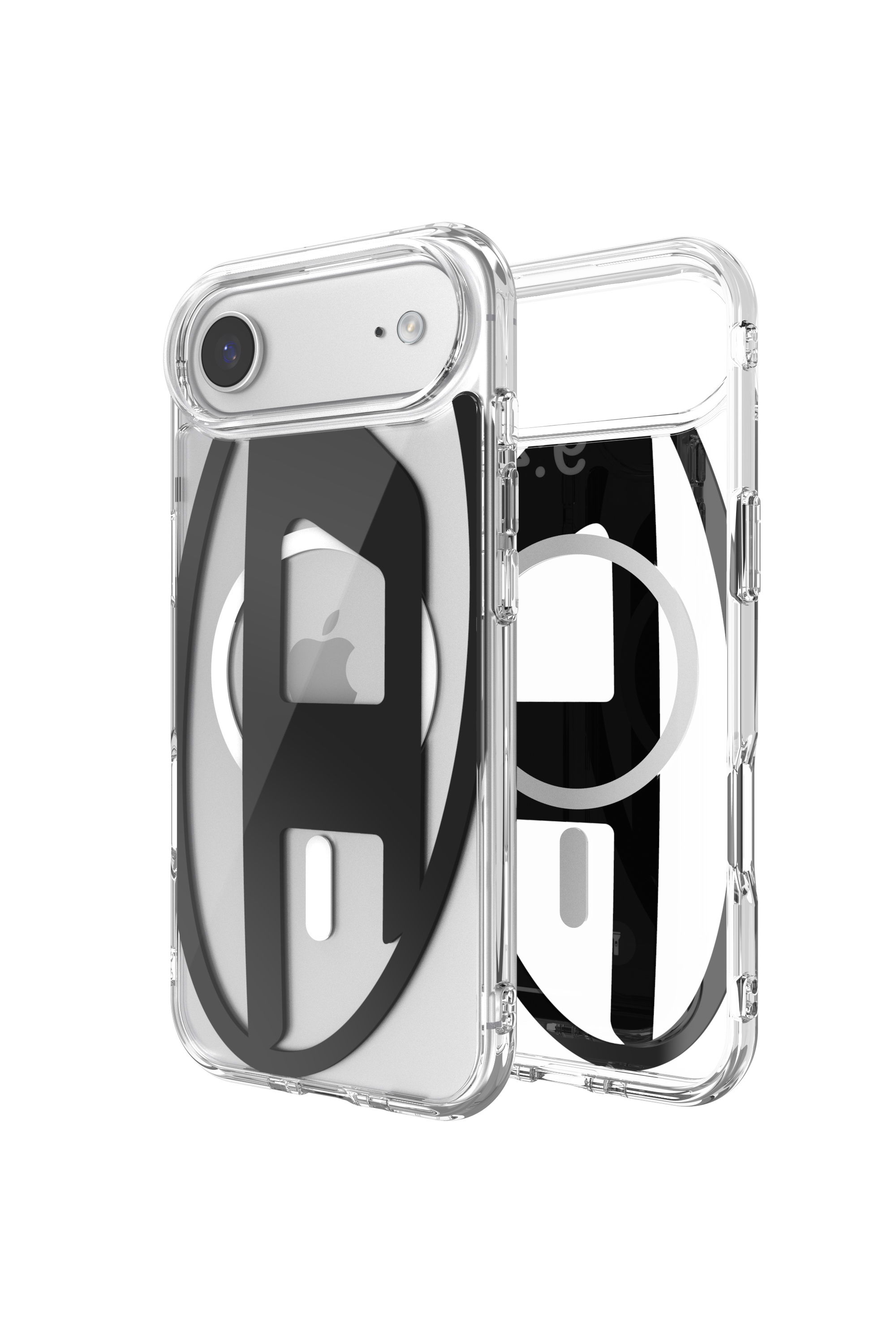 Diesel - 60416 AOP CASE, Unisex Oval D Metallic-Hülle mit Magsafe für iPhone 17 Air in Schwarz - 1