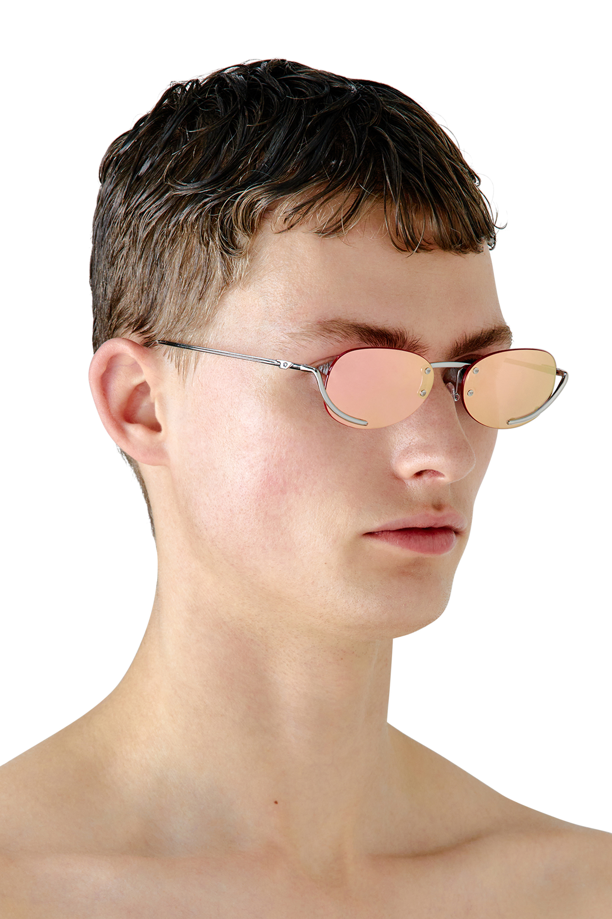 Diesel - 0DL1004, Unisex Ovaler Modell Brille in Rosa - 4