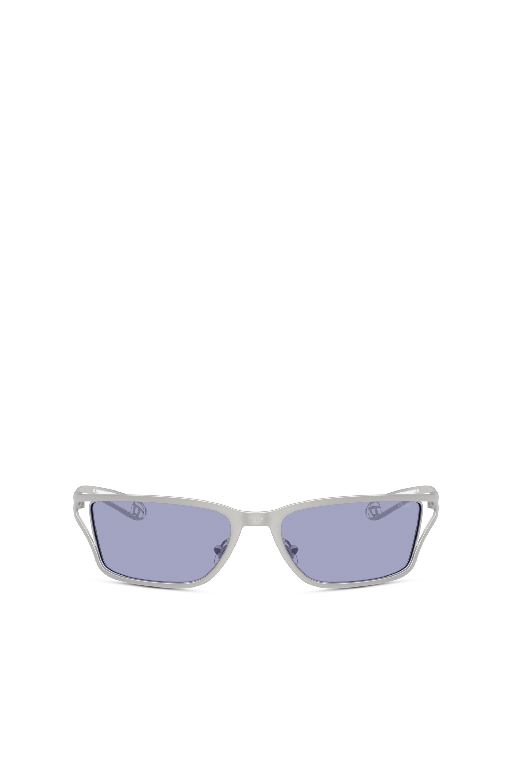 Diesel - 0DL1015, Unisex Rechteckige Sonnenbrille in Grau/Blau - 1