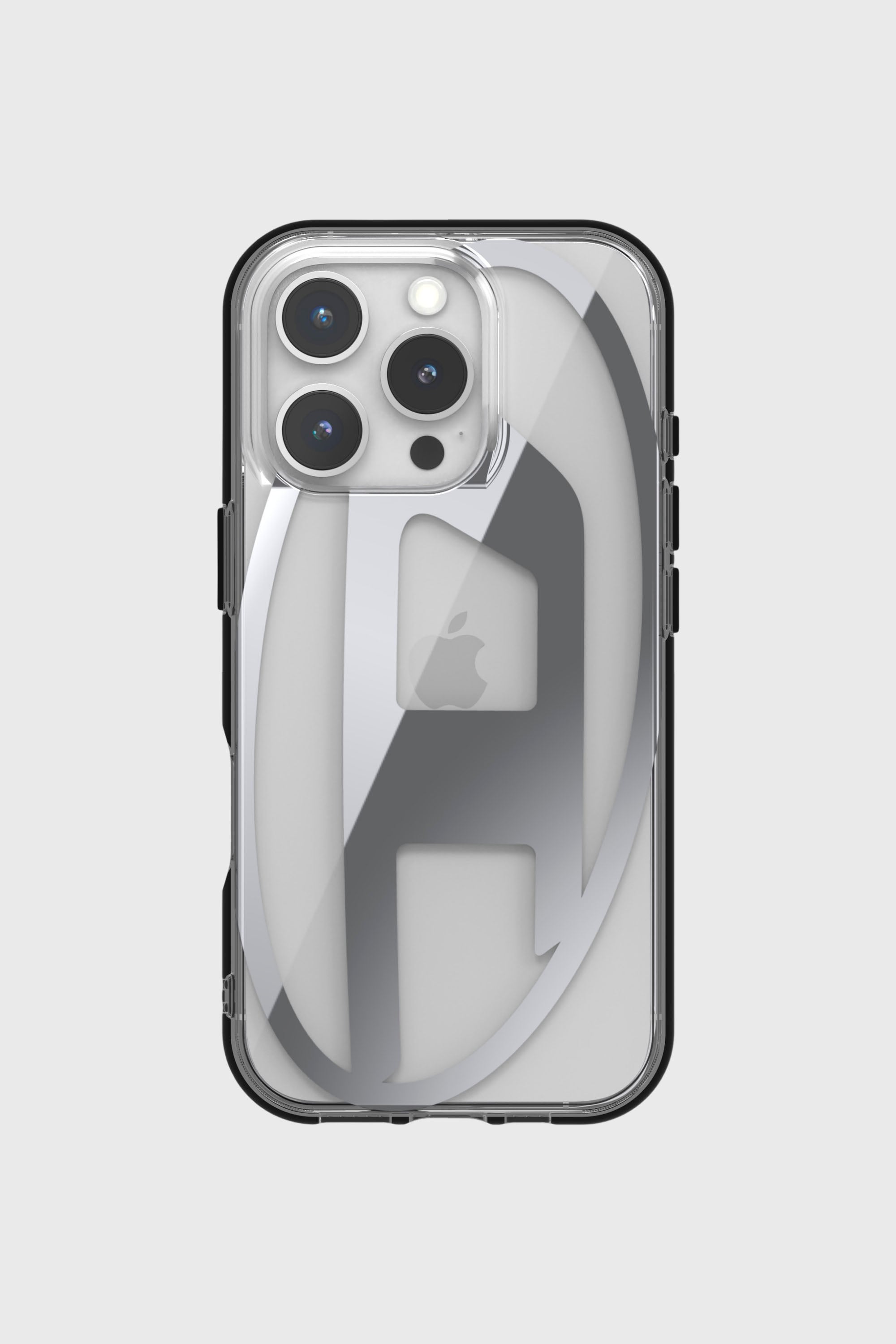 Diesel - 60140 AOP CASE, Unisex Oval D Mirror Case for iP 16 Pro in Silber - 2