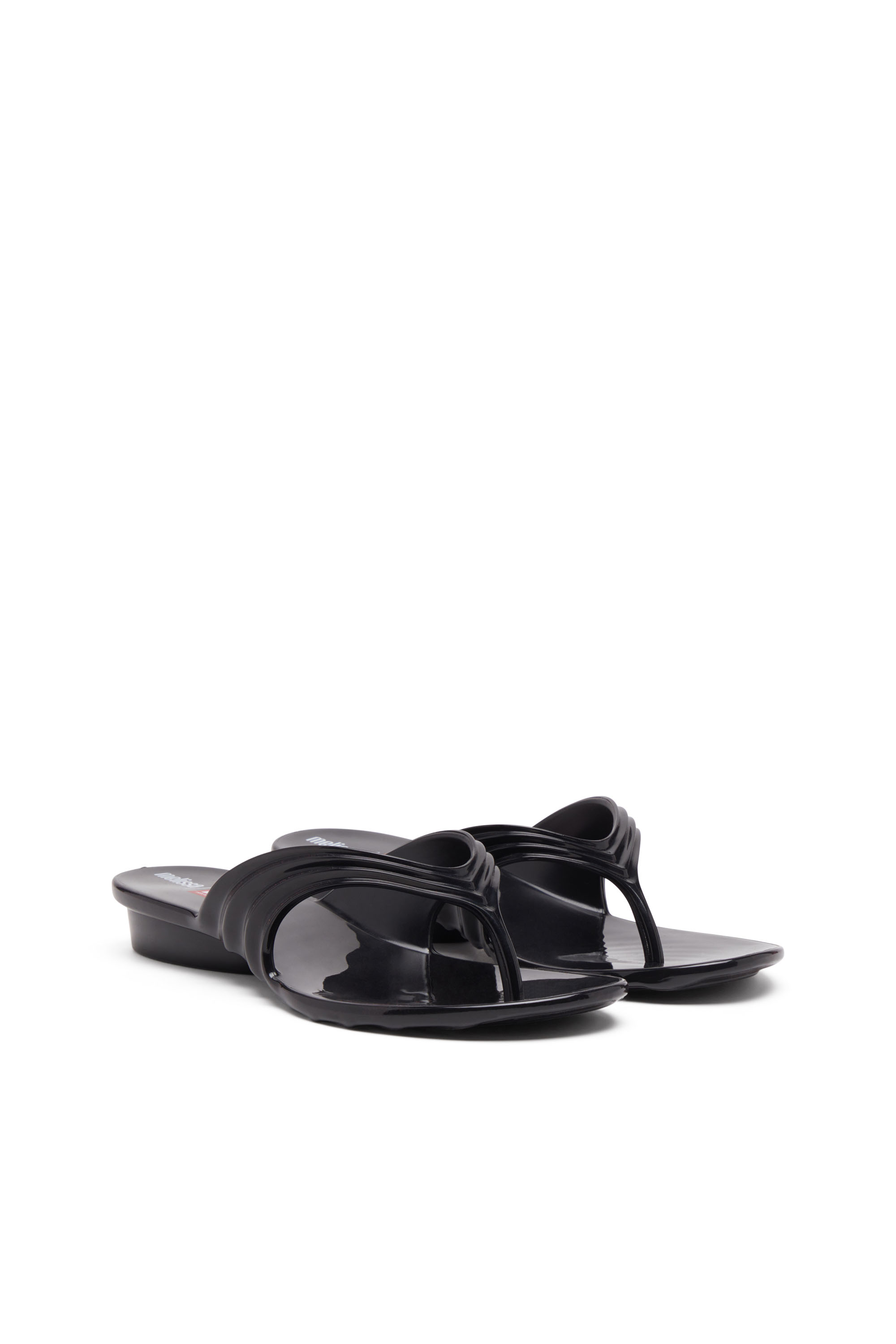 Diesel - MELISSA QUANTUM THONG, Damen K&uuml;nstlerisch gestaltete Flip-Flops aus Melflex&reg; in Schwarz - 3