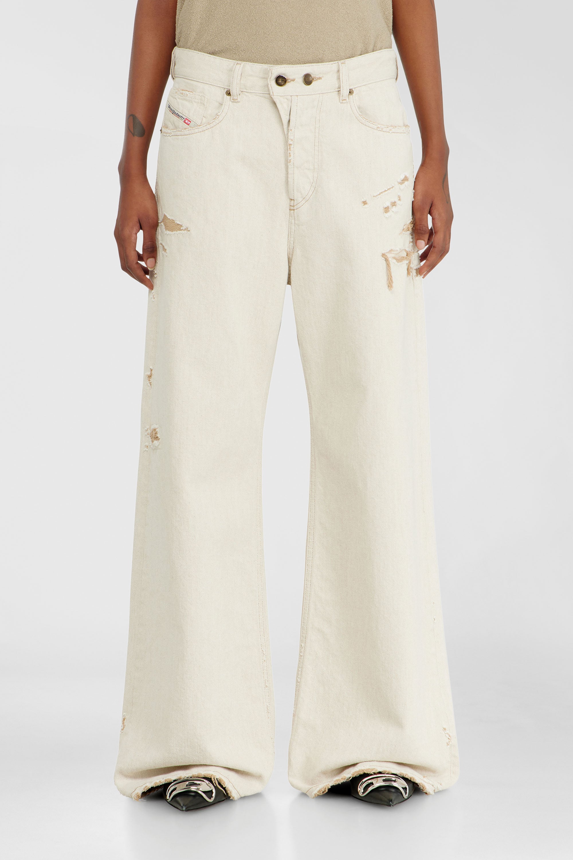 Diesel - Damen Relaxed Jeans 1996 D-Sire 09P89, Beige - 1