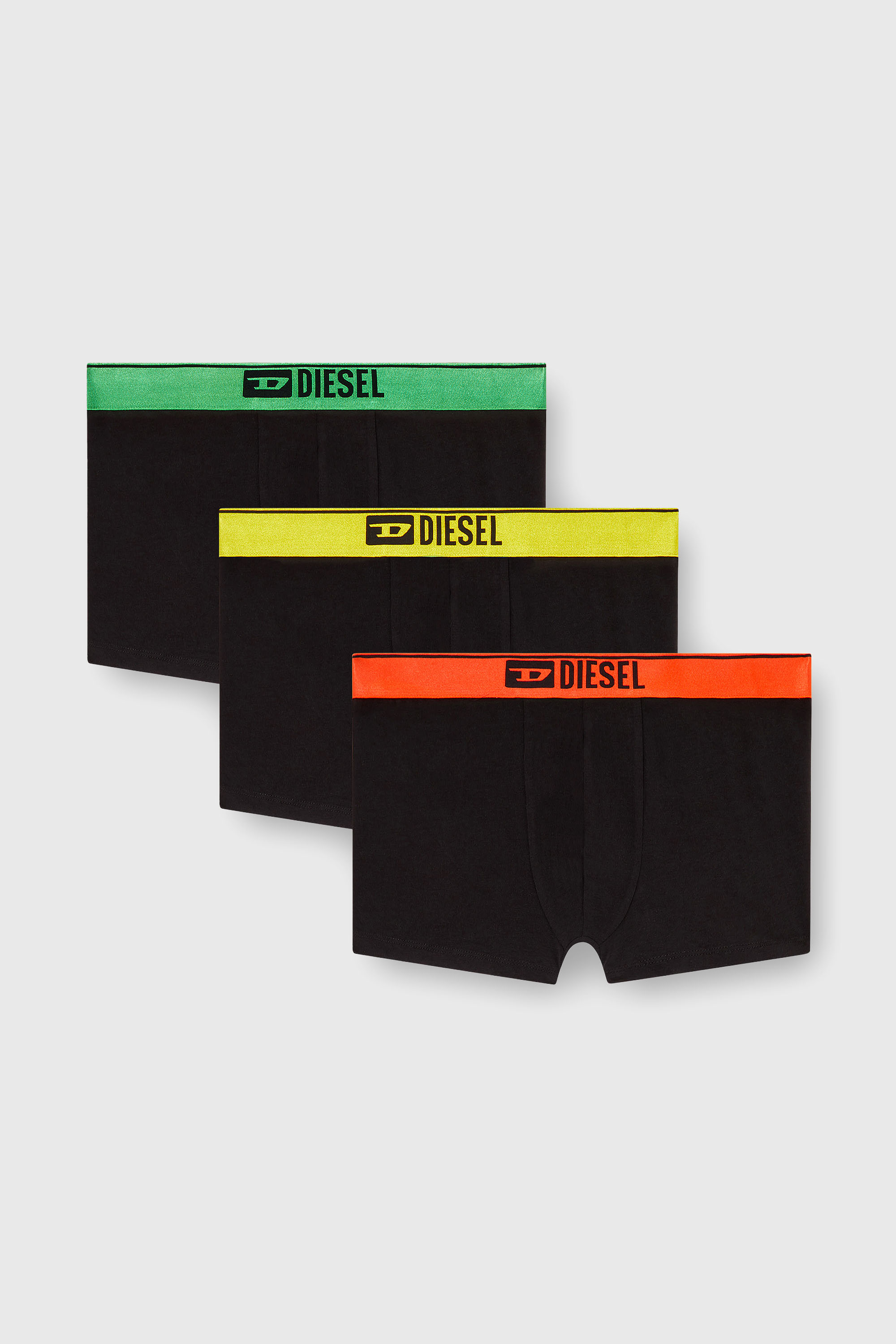 Diesel - DAMIEN-GFT-3PACK, Herren 3er-Pack Boxershorts mit Metallic-Bund in Schwarz - 2