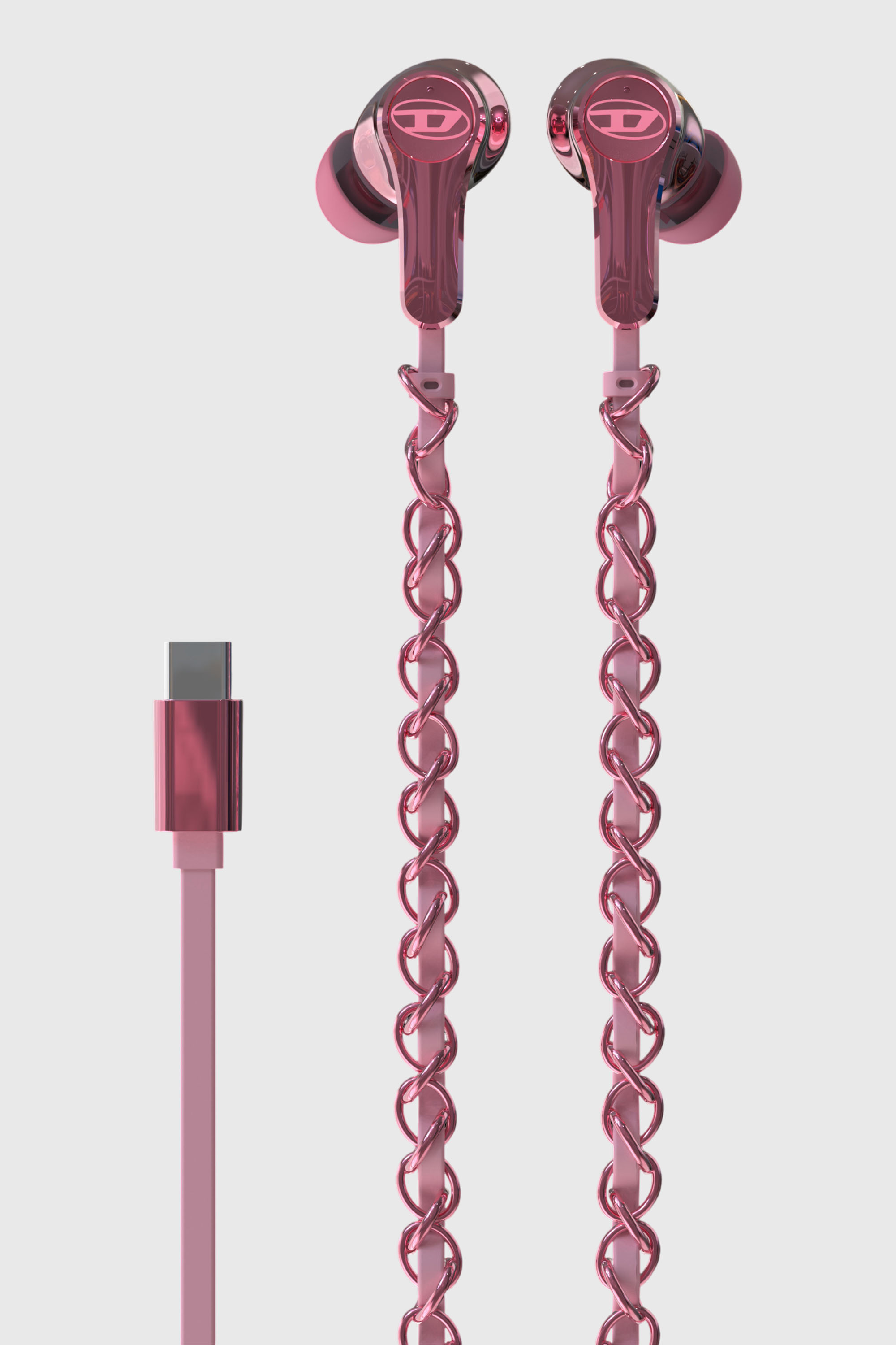 Diesel - 60688 WIRED EARBUDS WIRED EARBUDS, Unisex Rosa wired earbuds und charms in Rosa - 3