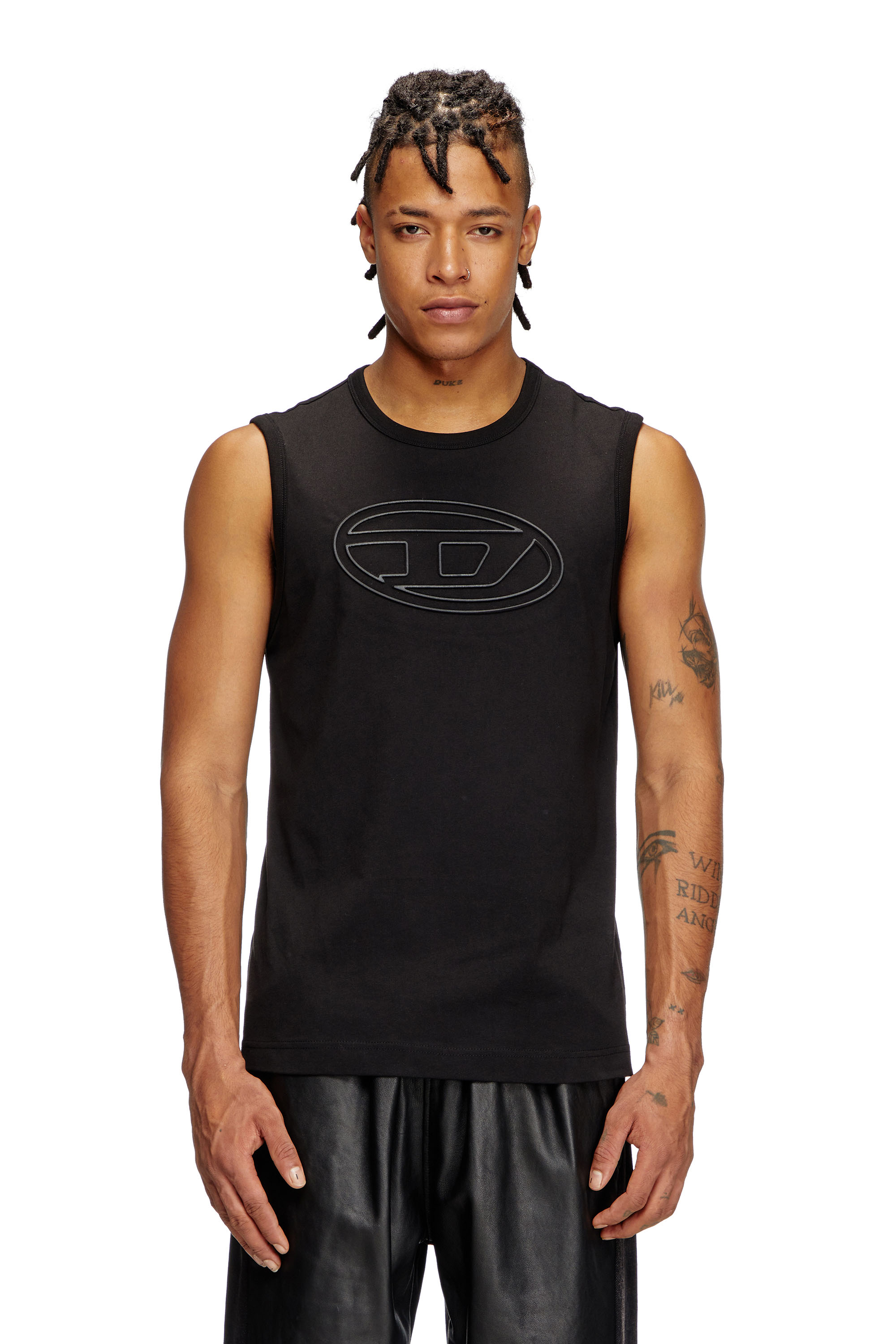 Diesel - T-BISCO-BIGOVAL, Man's Sleeveless top in Black - 3