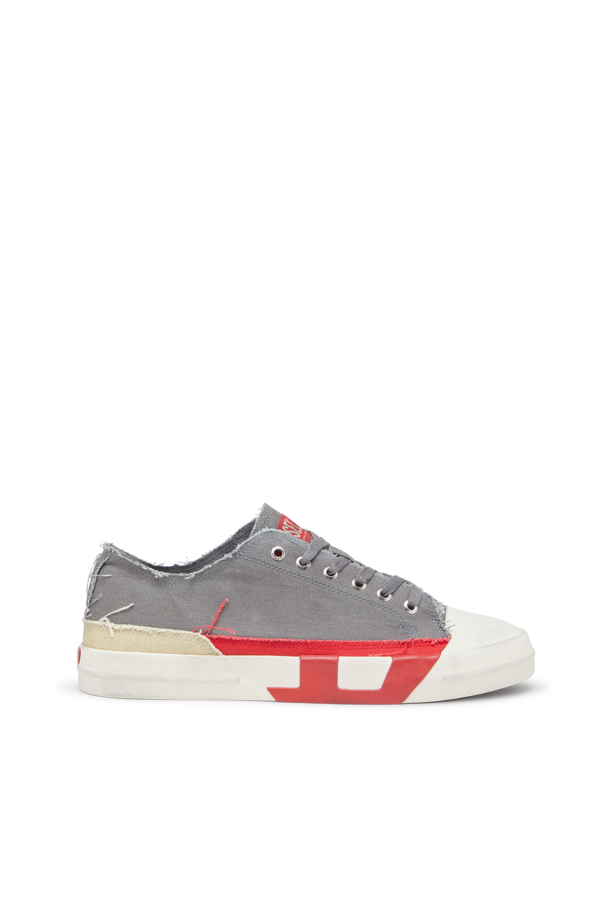 Diesel - S-D-VERSE LOW, Herren S-D-Verse-Canvas-Sneakers mit Schmutz-Effekt in Grau - 1