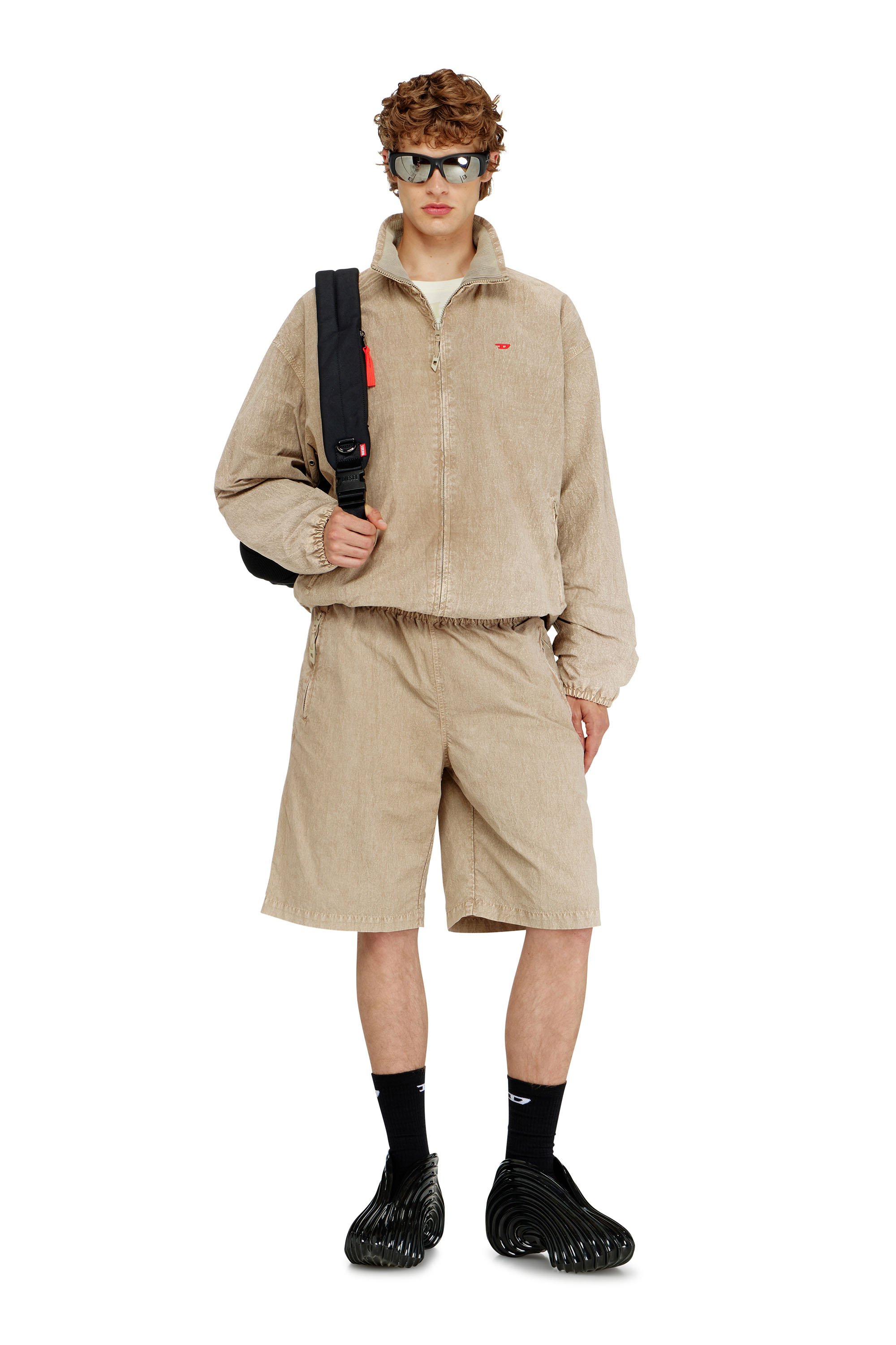 Diesel - J-CORSE-PLBH, Herren Jacke aus taslan mit spezieller Beschichtung in Beige - 2