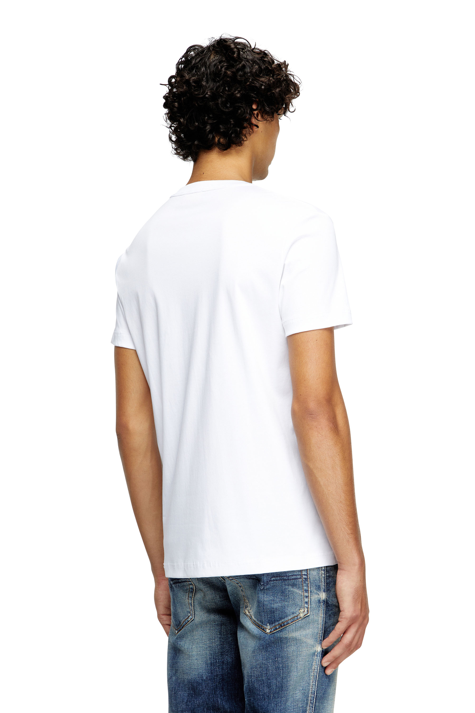 Diesel - T-MIEGOR-K77, Herren T-Shirt aus merzerisierter Baumwolle in Weiß - 4