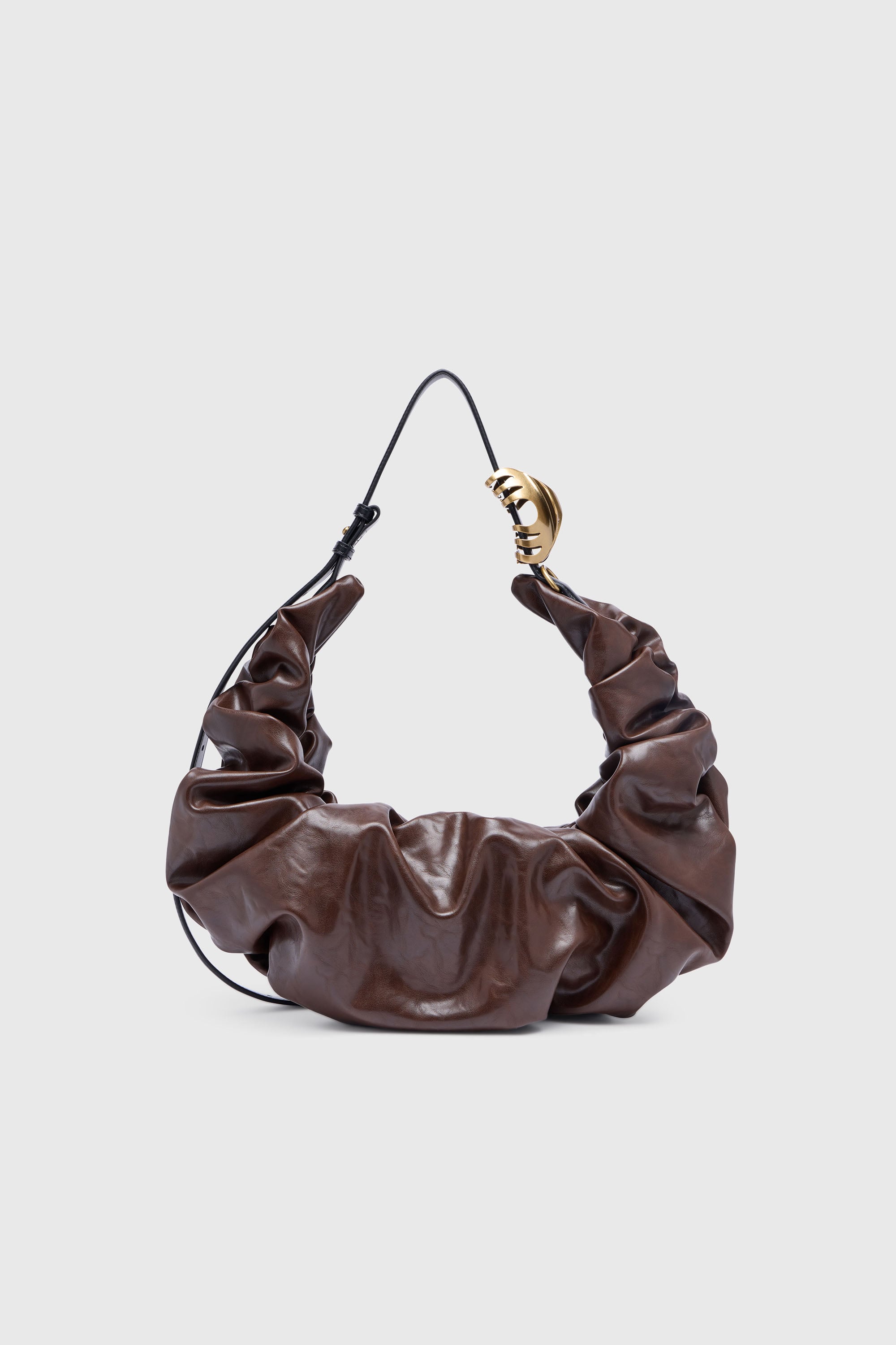 Diesel - GRAB-D HOBO L, Damen Grab-D-Gro&szlig;e zerknitterte Hobo-Tasche in Braun - 2
