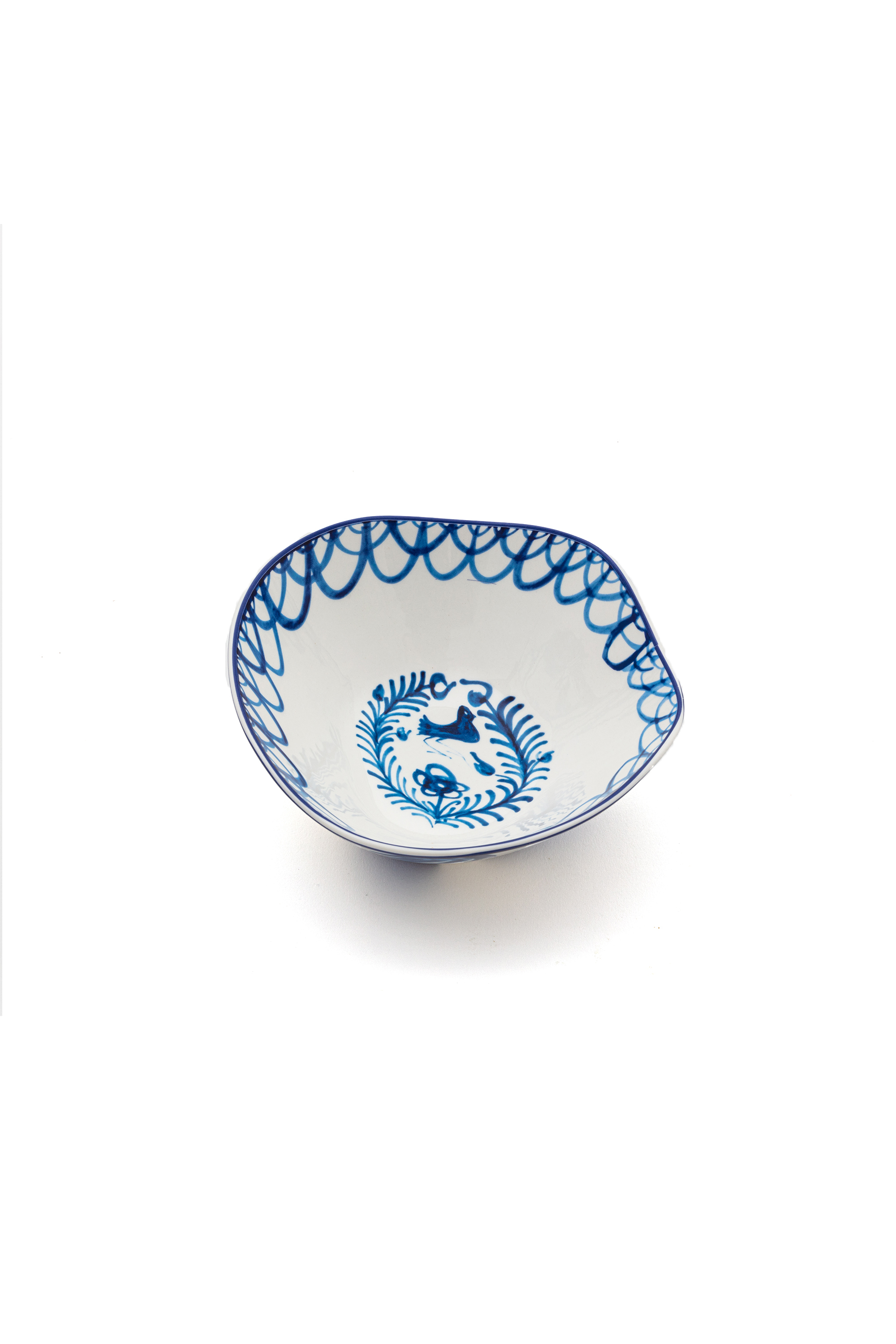 Diesel - 11280 PORCELAIN SALAD BOWL "CLASSIC ON A, Unisex Salatschüssel aus Porzellan in Weiss/Blau - 2