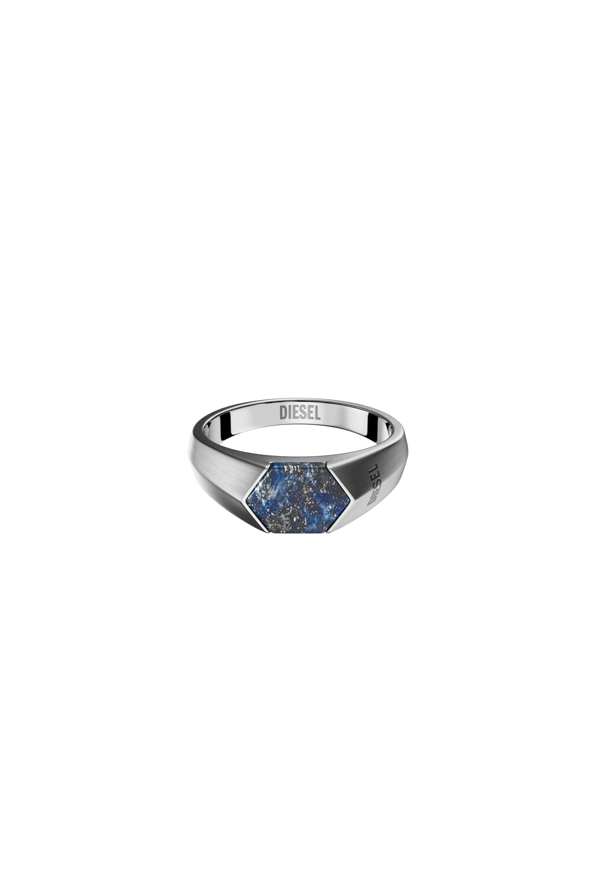 Diesel - DX1712040, Unisex Siegelring mit Lapislazuli in Silber/Blau - 2