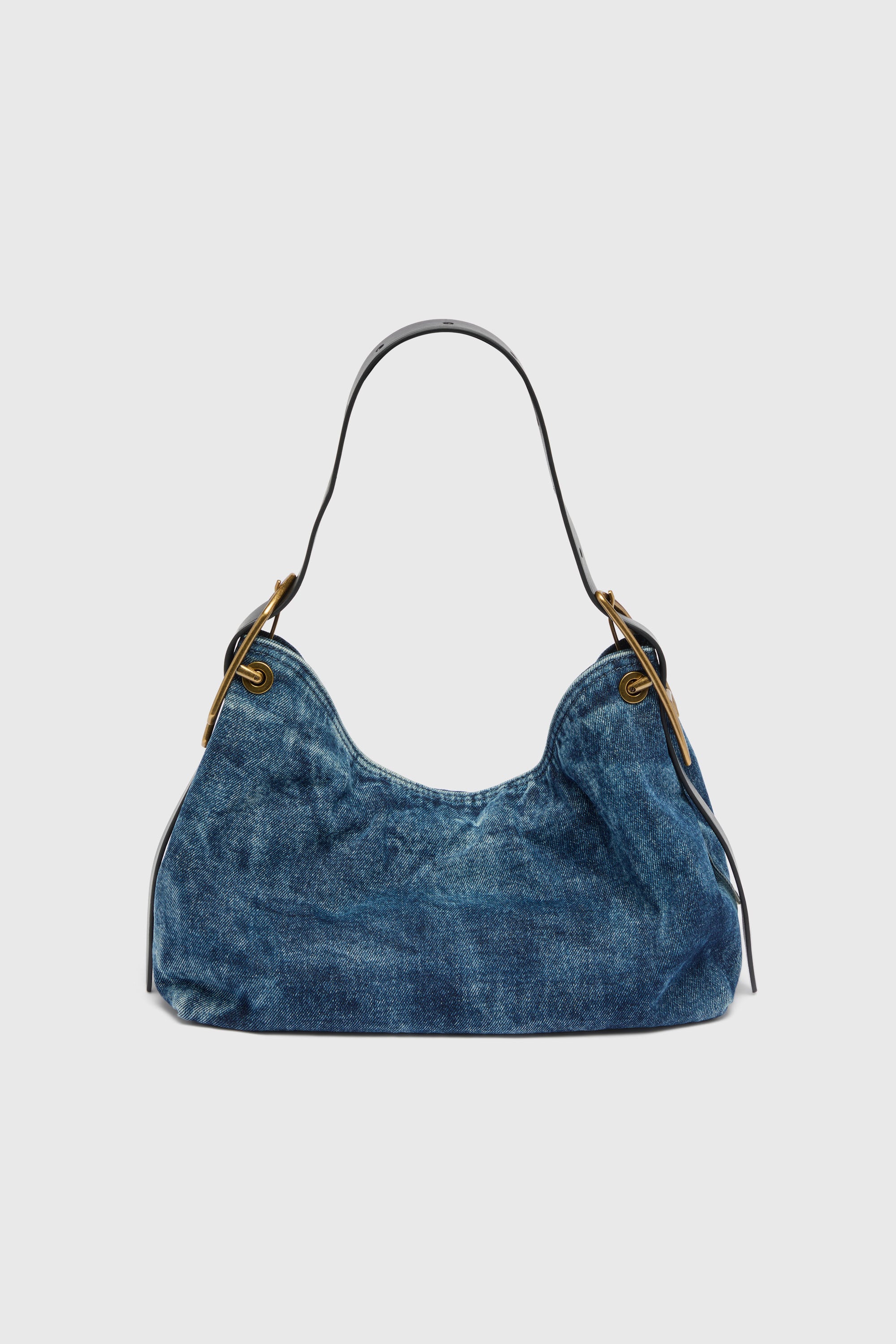 Diesel - D-LINE HOBO S, Damen D-Line-Denim Schultertasche in Mittelblau - 3
