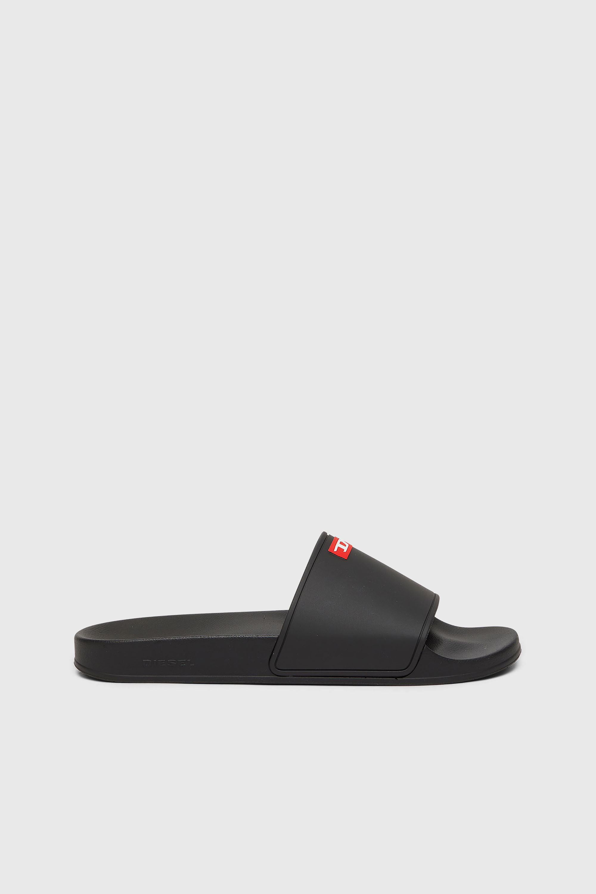 Diesel - SA-SWIM, Herren Sa-Swim-Pool-Slides aus Gummi mit D-Logo in Schwarz - 1