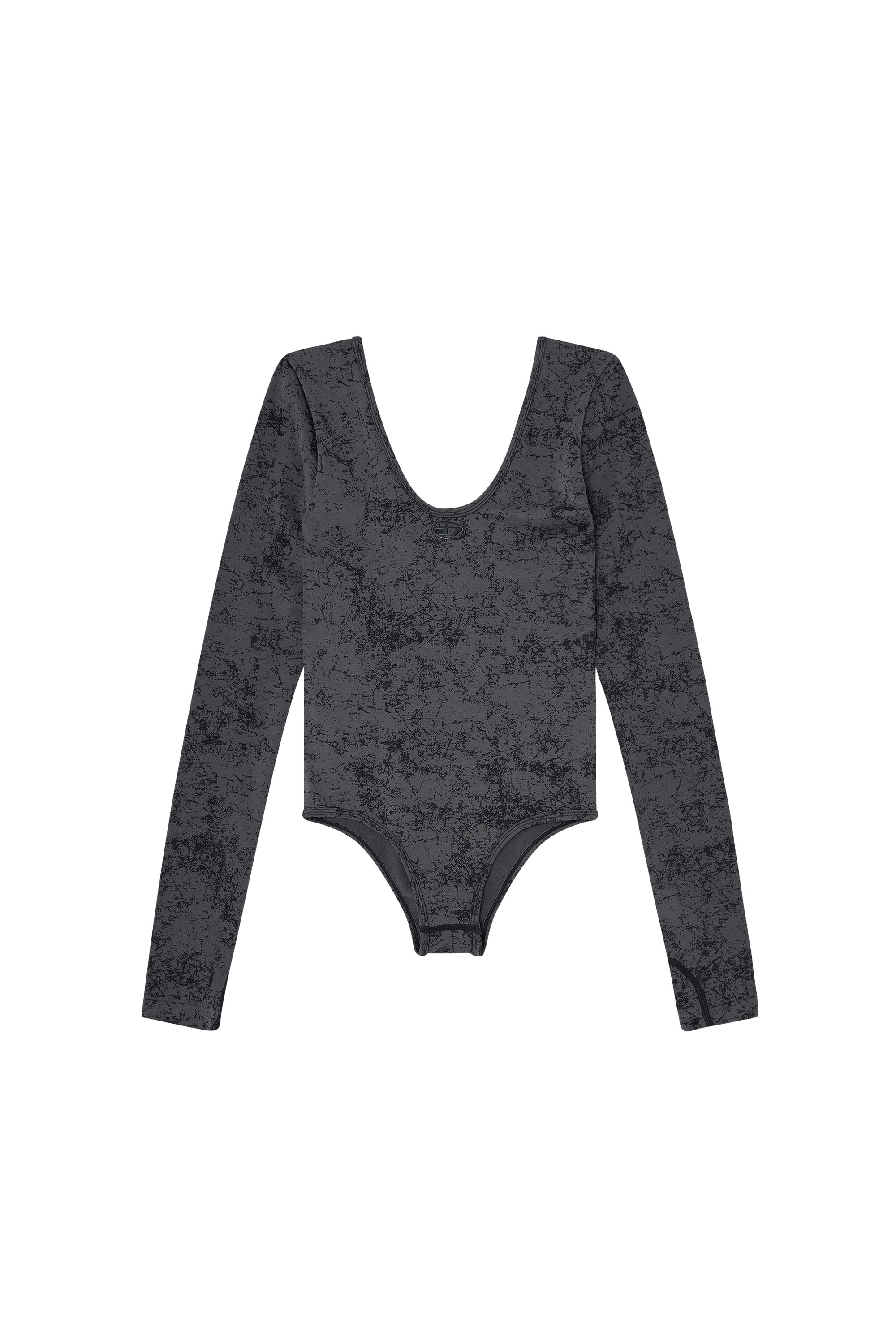 Diesel - IONNA-UTLT, Damen R&uuml;ckenfreier Bodysuit mit utility-print in Schwarz - 2
