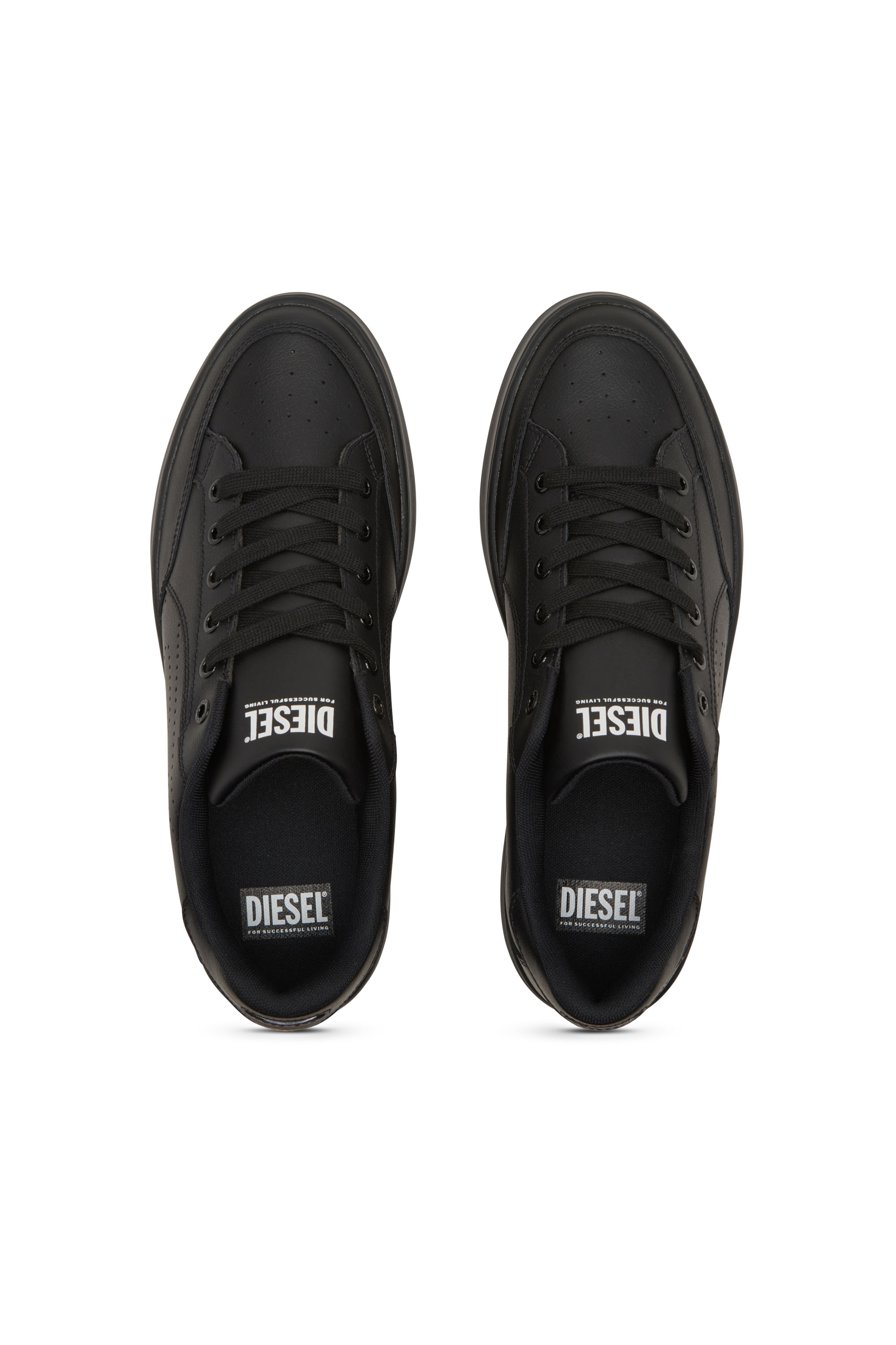 Diesel - S-DAKOTA LOW, Herren S-Dakota-Sneakers aus Leder mit perforiertem Logo in Schwarz - 6