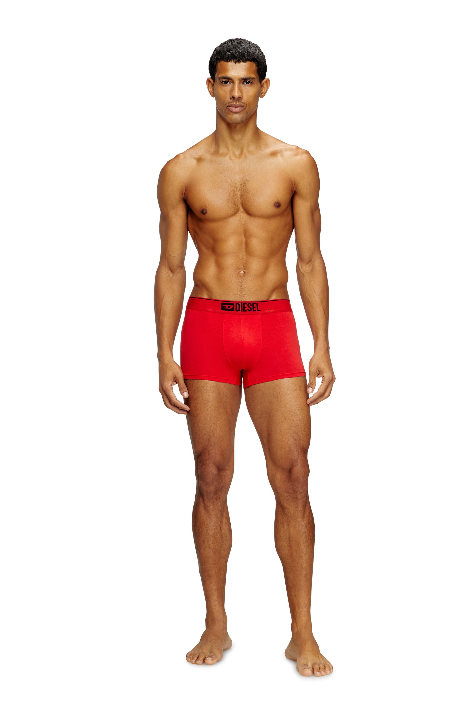 Diesel - UMBX-DAMIENTHREEPACK, Herren Einfarbige Retropants im Dreierpack in Rot/Schwarz - 1