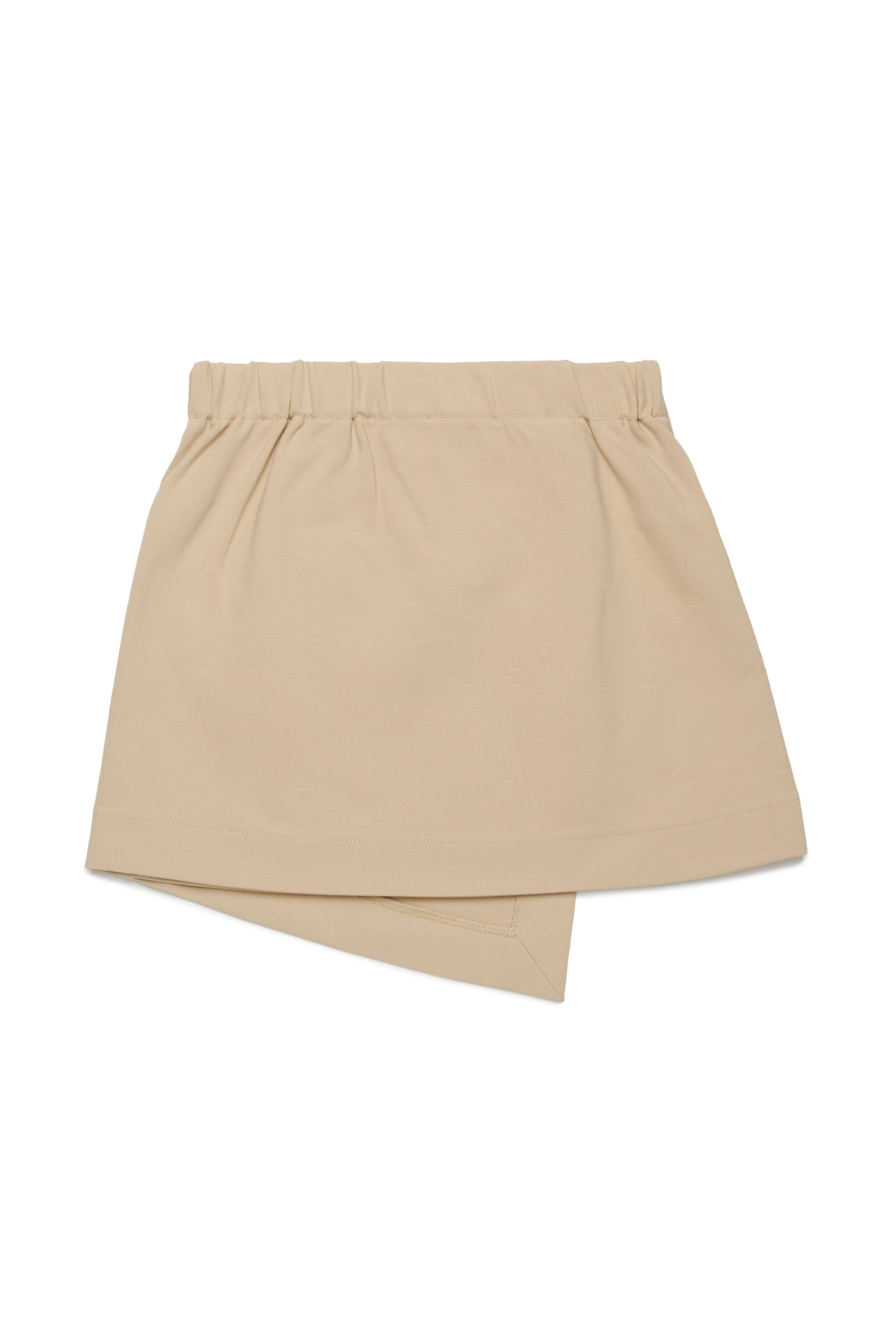 Diesel - GILSY, Woman's Mini wrap skirt with embossed Oval D logo in Light Brown - 2