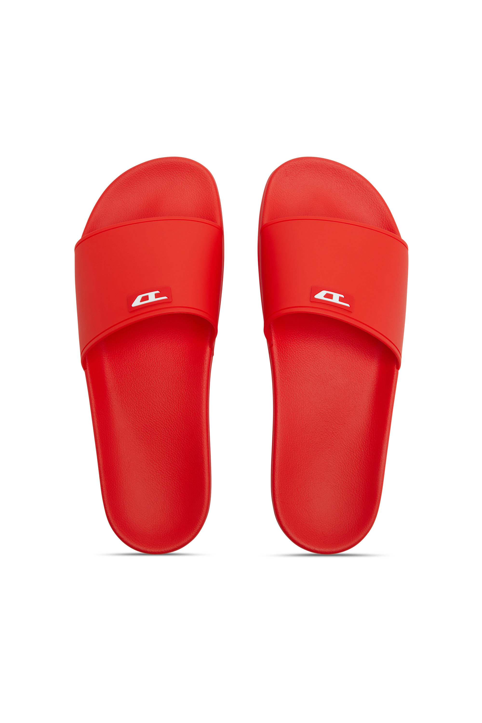 Diesel - SA-SWIM, Herren Sa-Swim-Pool-Slides aus Gummi mit D-Logo in Rot - 4