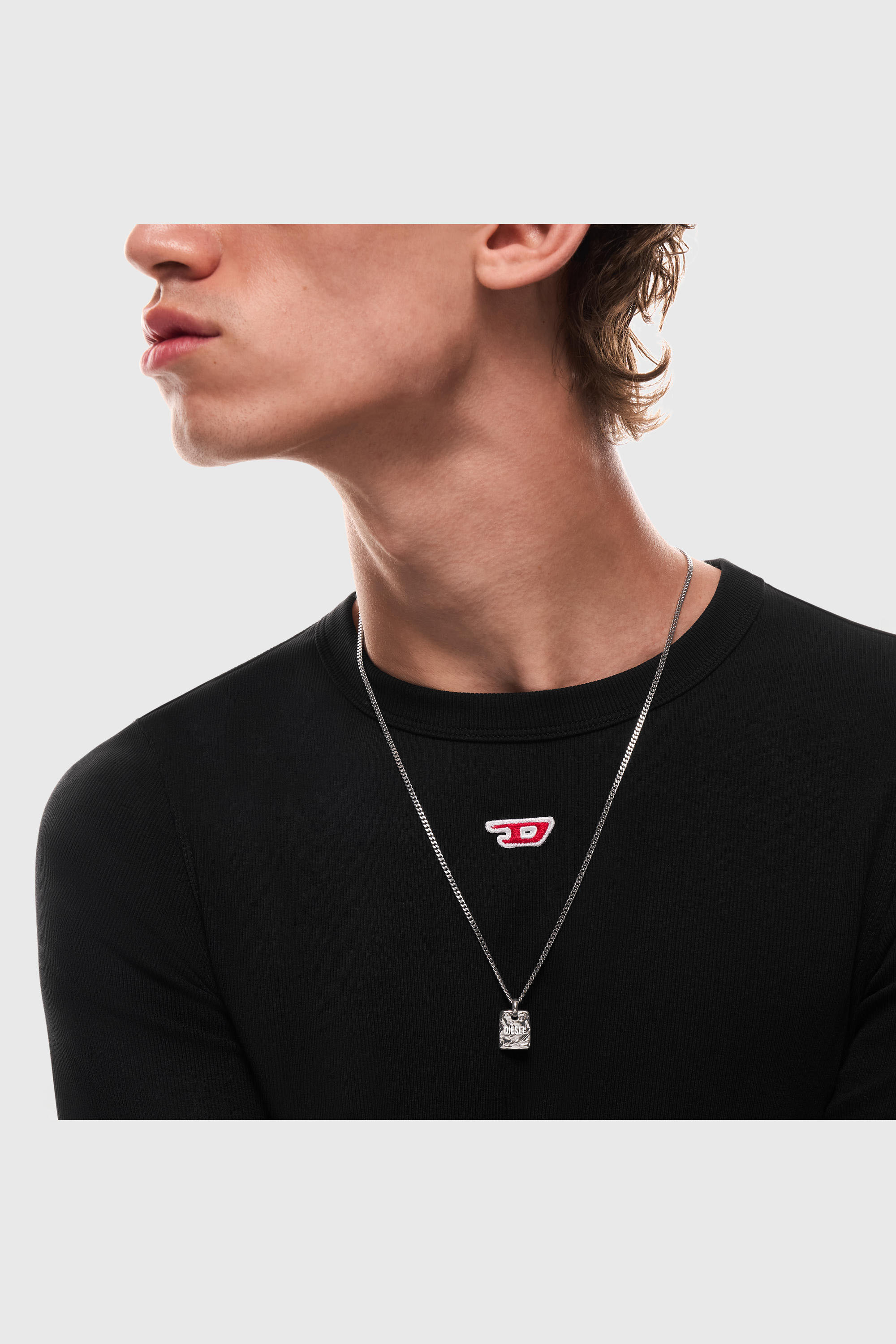 Diesel - DX1734040, Unisex Halskette mit Anh&auml;nger aus Edelstahl in Silber - 3