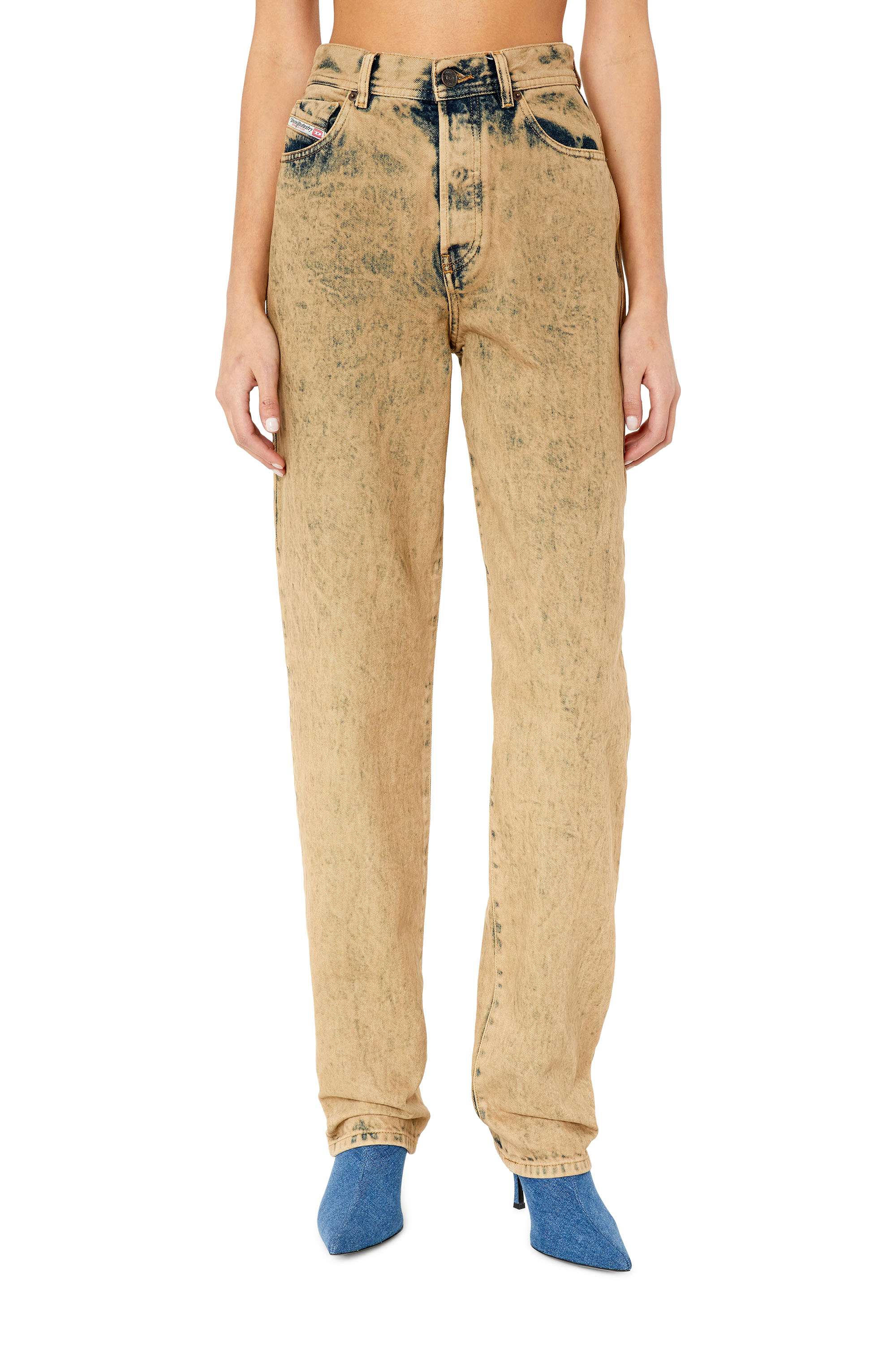 Diesel - 1956 D-Tulip 09F22 Straight Jeans, Hellbraun - Image 1
