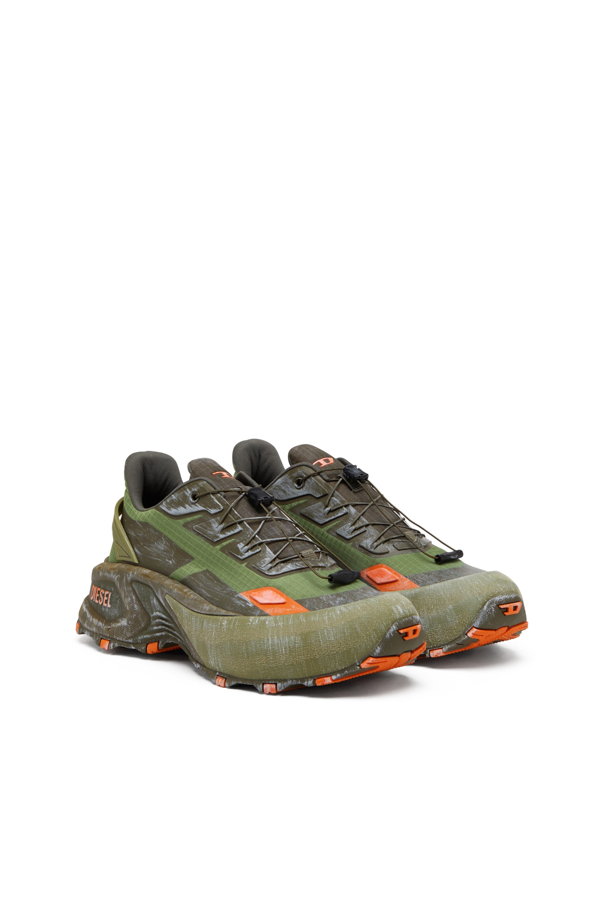 Diesel - D-CAGE RUNNER, Herren D-Cage Runner-Sneakers in Grün/Orange - 2