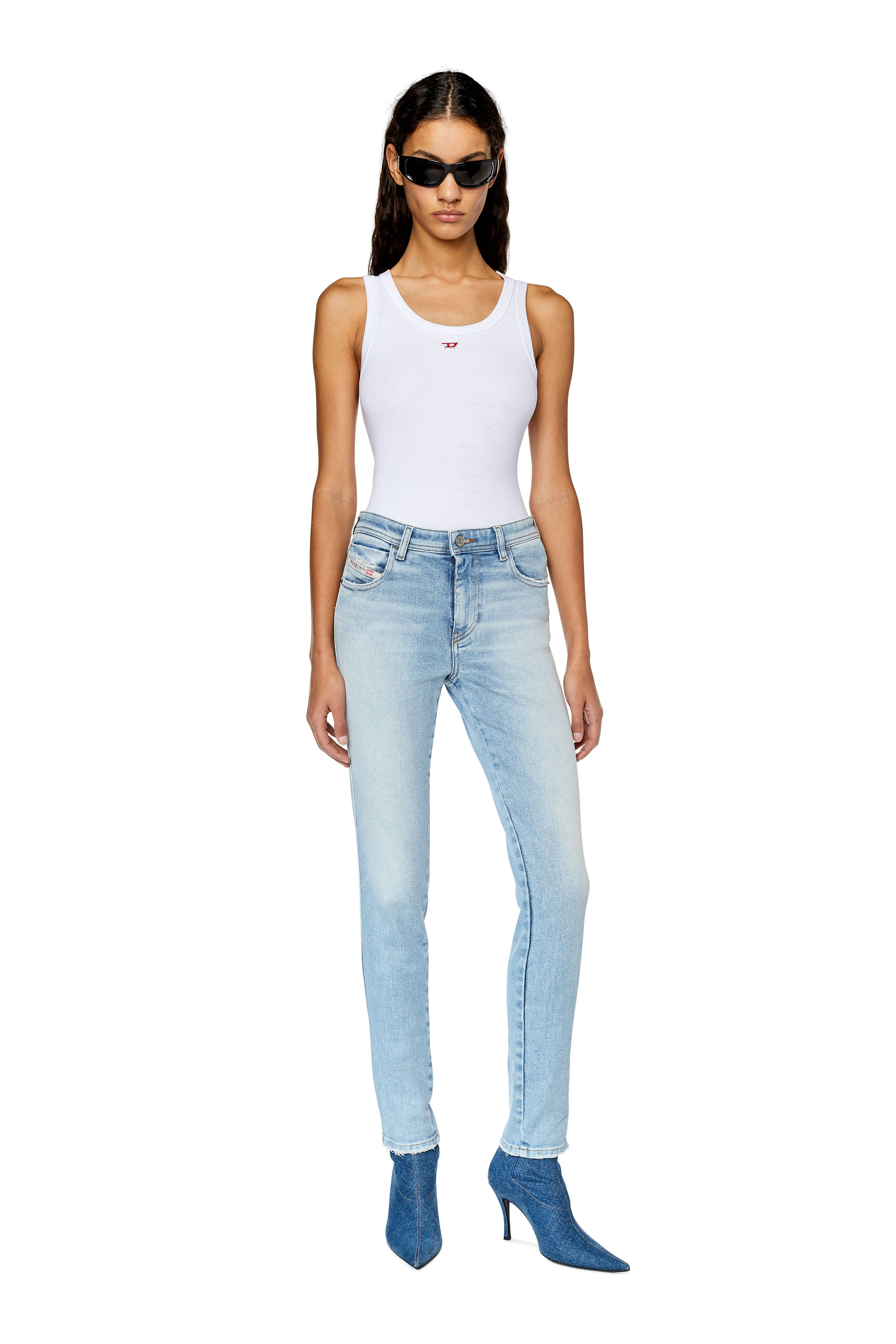 Diesel - 2015 Babhila 09E90 Skinny Jeans, Hellblau - Image 4