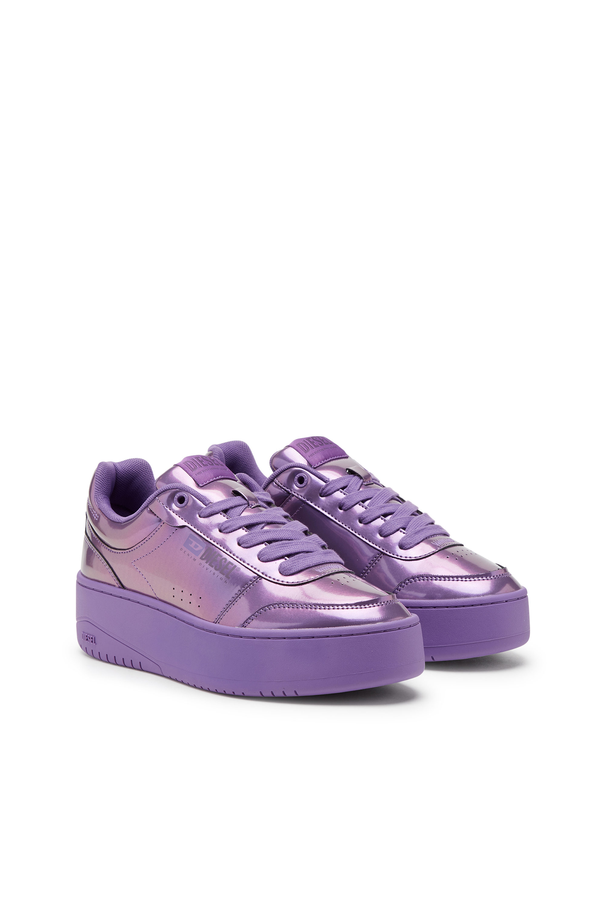 Diesel - S-ATHENE BOLD VTG W, Damen S-Athene-Irisierende Sneakers mit Plateausohle in Violett - 2