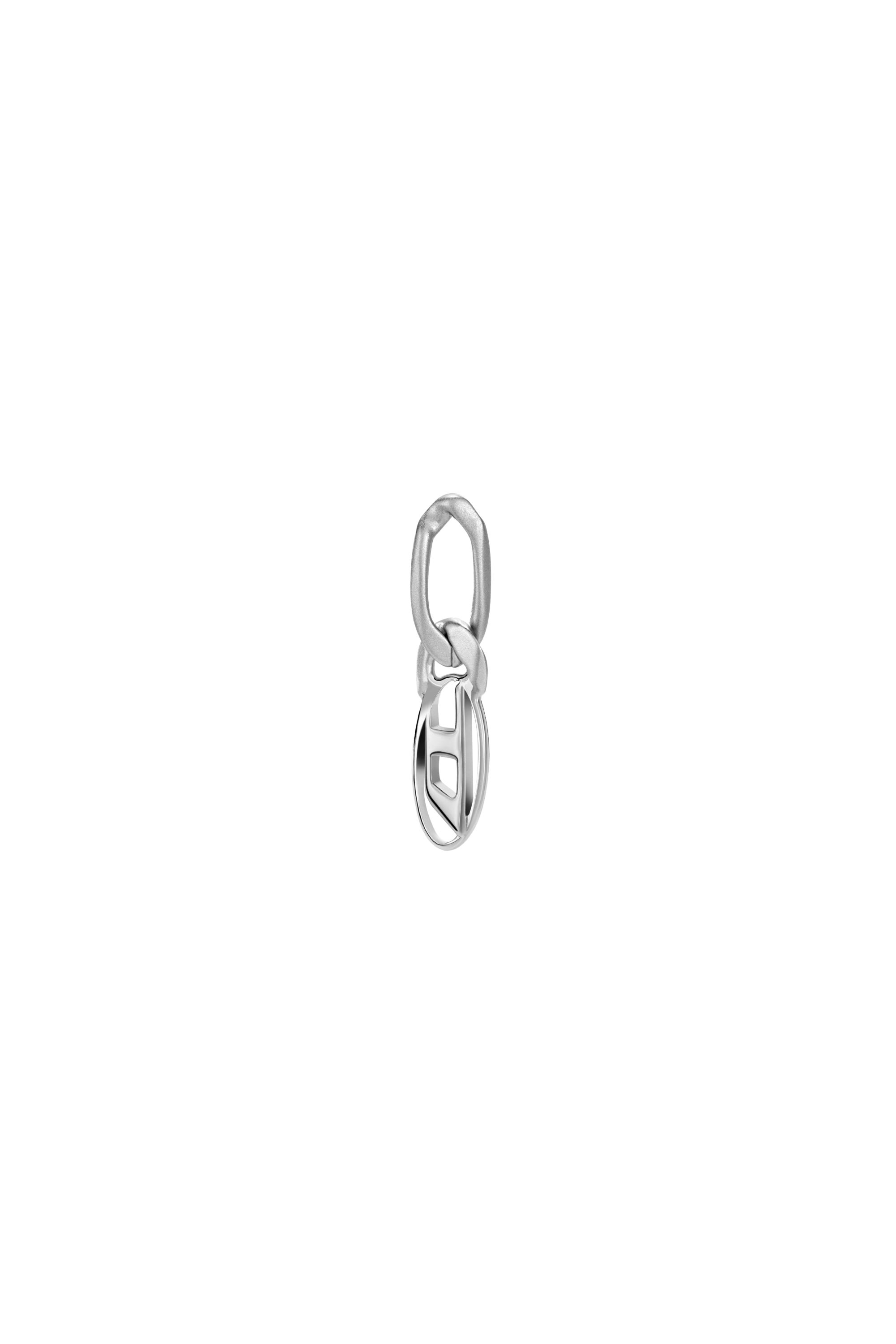 Diesel - DX1598040, Unisex Hängender Ohrring aus Edelstahl und Messing in Silber - 2