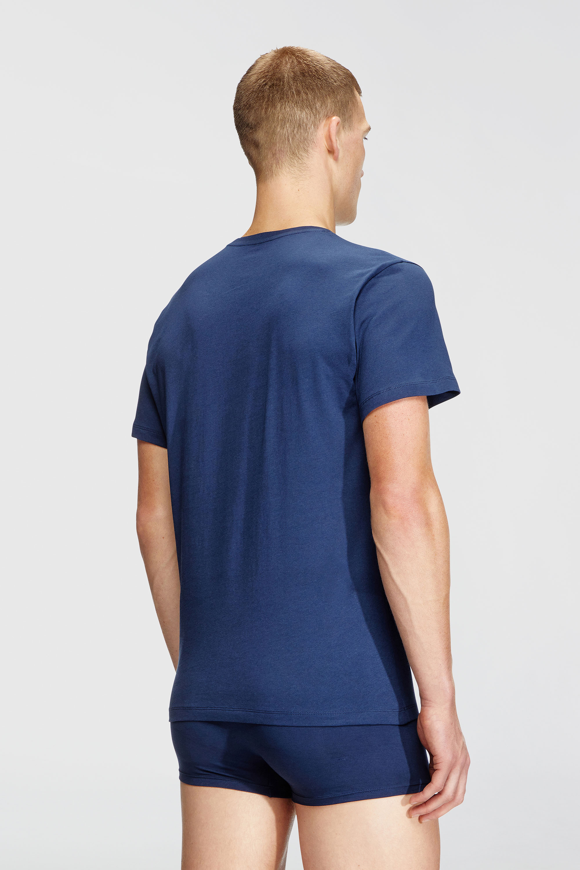 Diesel - RANDAL-D-BOX-3PACK, Herren T-Shirts im Dreierpack in Blau/Weiss - 4