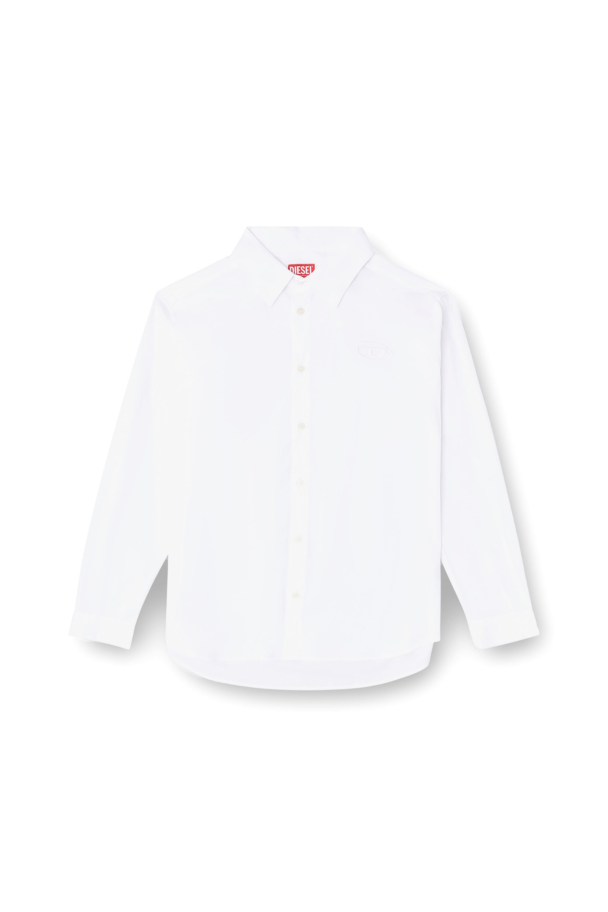 Diesel - S-SIMPLY-GSBH, Herren Stretch-Popeline-Hemd mit Stickerei in Wei&szlig; - 3