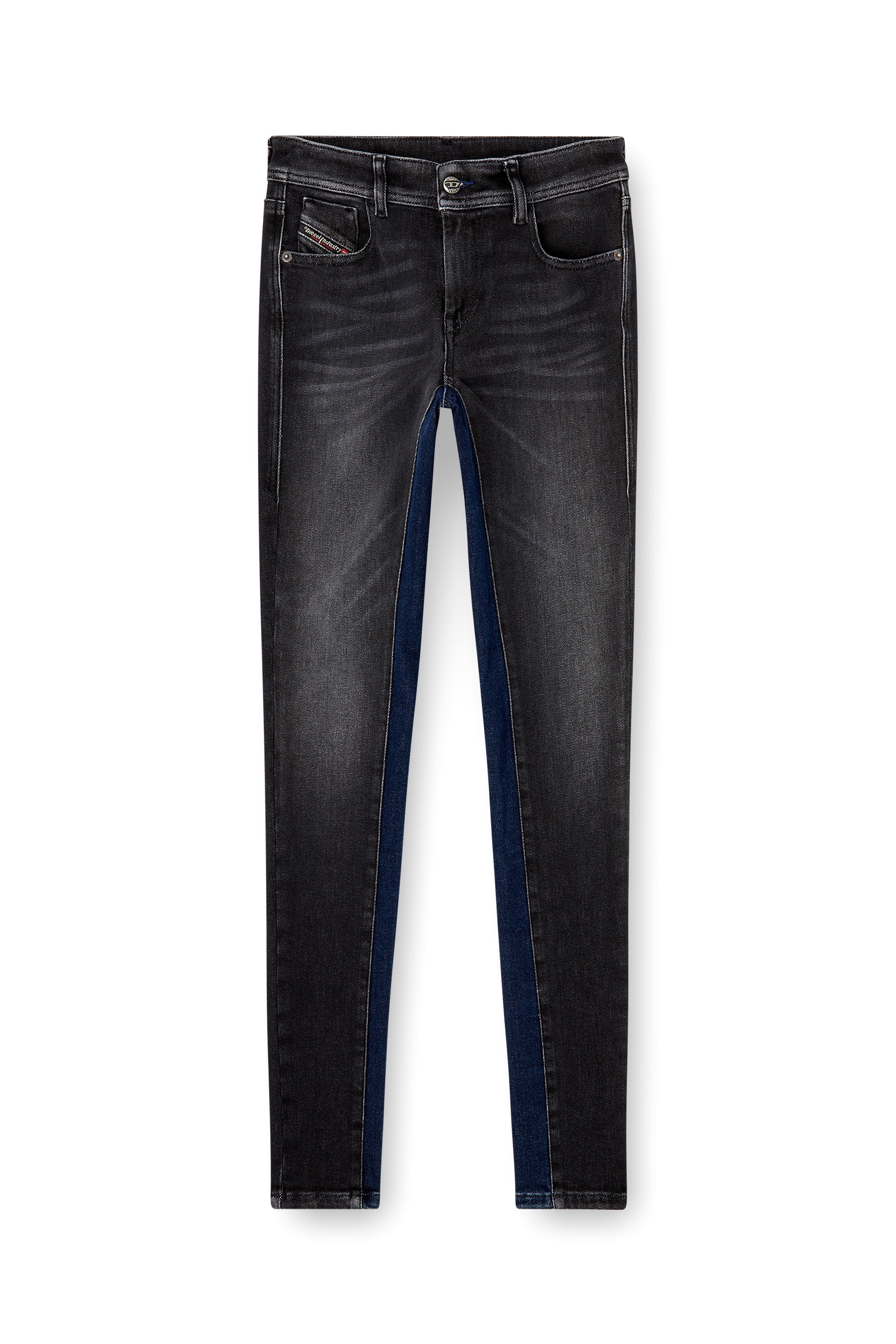 Diesel - Damen Skinny Jeans 2017 Slandy 09N14, Schwarz/Dunkelgrau - 4