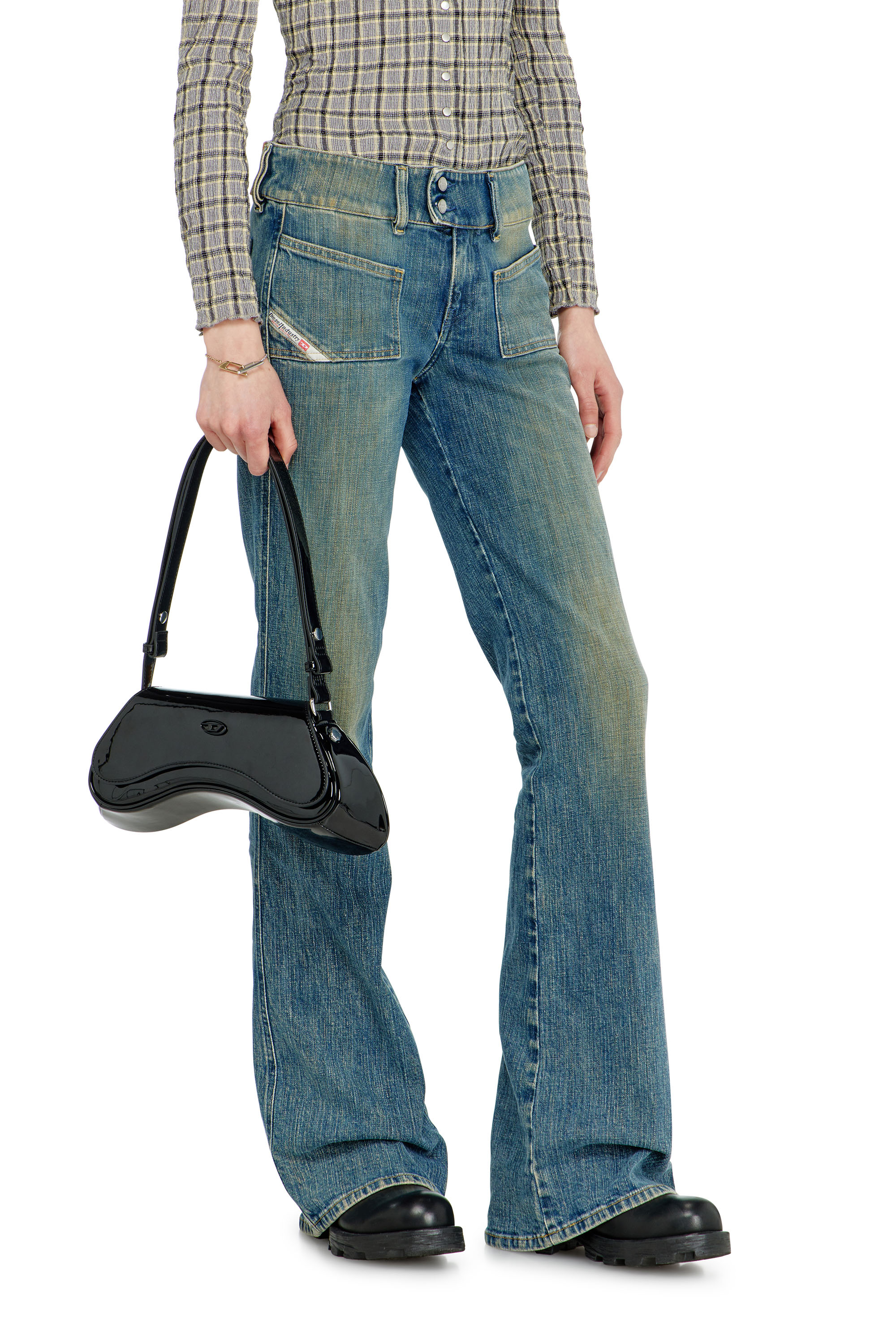 Diesel - Damen Bootcut Jeans D-Hush 007EJ, Mittelblau - 7